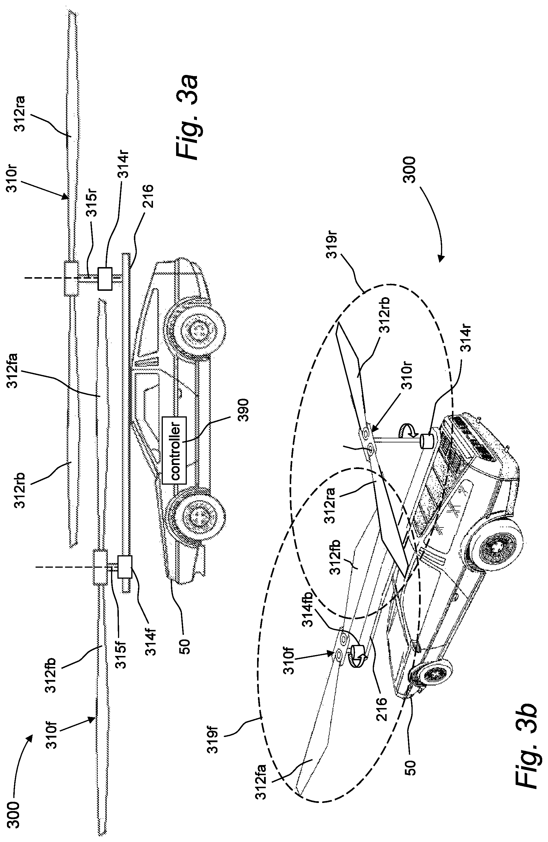 Patent US12377972 Figure 5 – Vehicle having multiple configurations including road configuration and flying configuration based upon rotor position