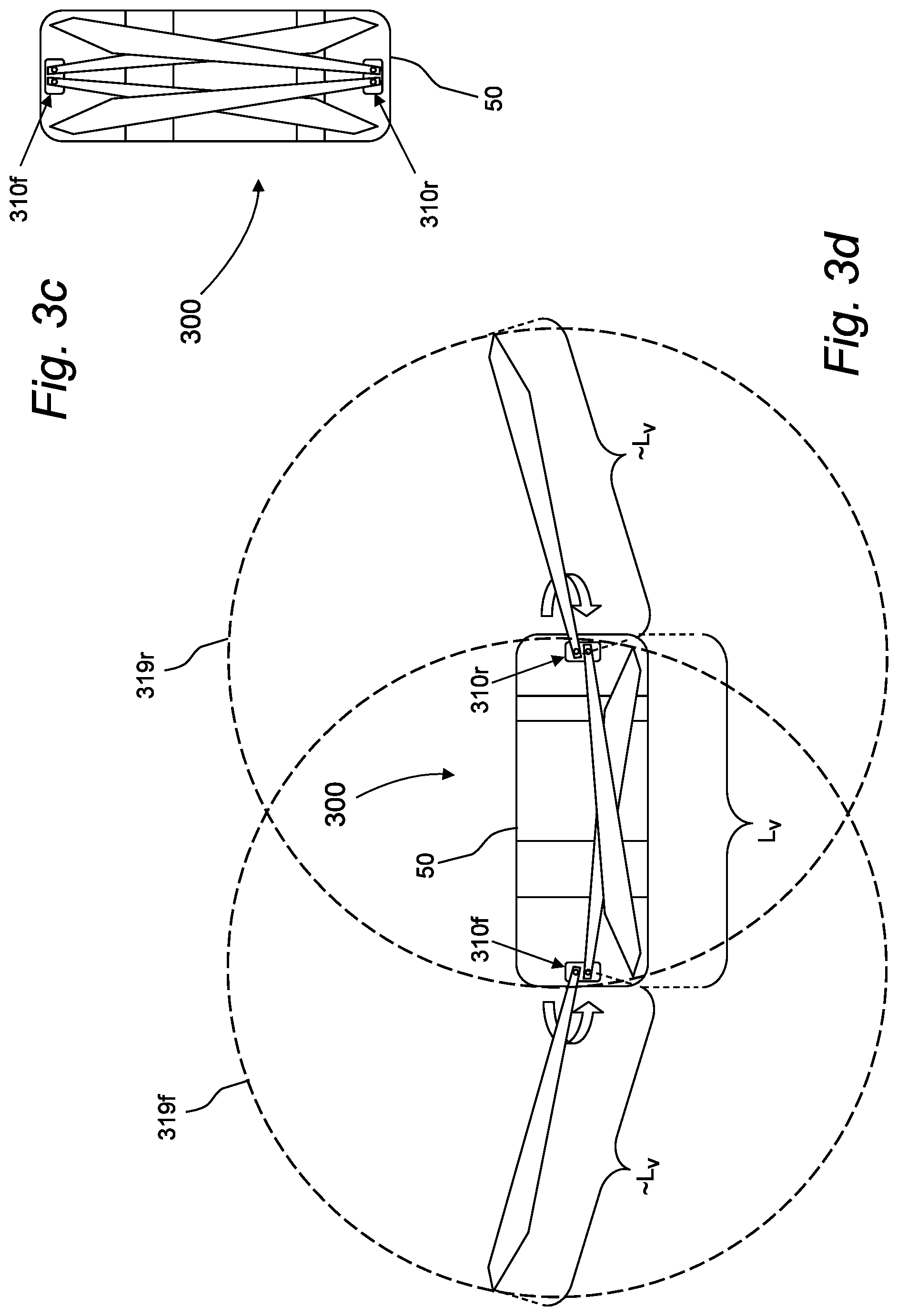 Patent US12377972 Figure 6 – Vehicle having multiple configurations including road configuration and flying configuration based upon rotor position