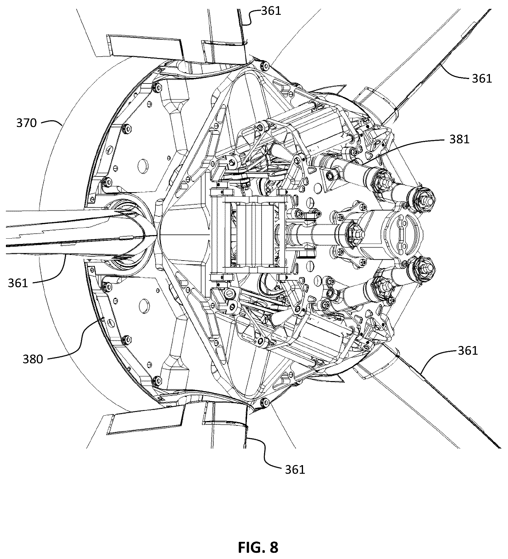 Patent US12377976 Figure 14 – Rotor assembly deployment mechanism and aircraft using same
