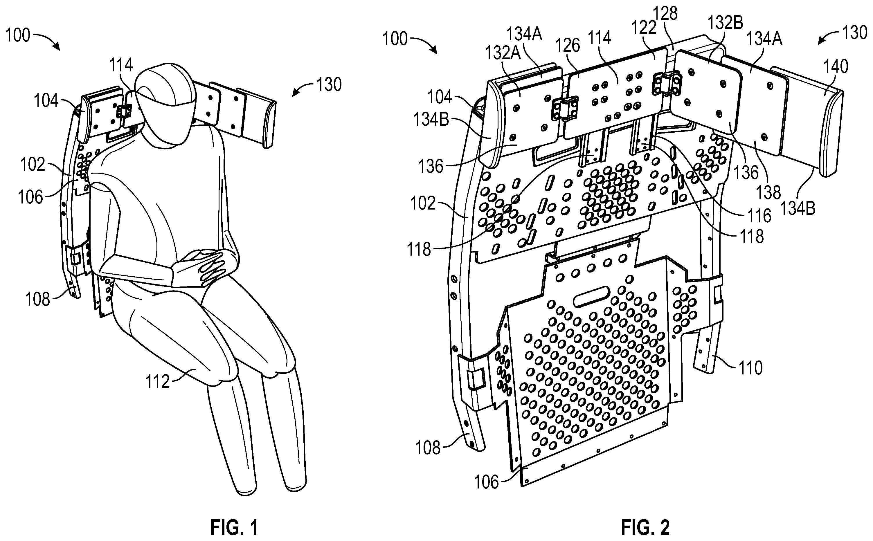 Patent US12377980 — Passenger seat headrest divider assembly — Figure 1