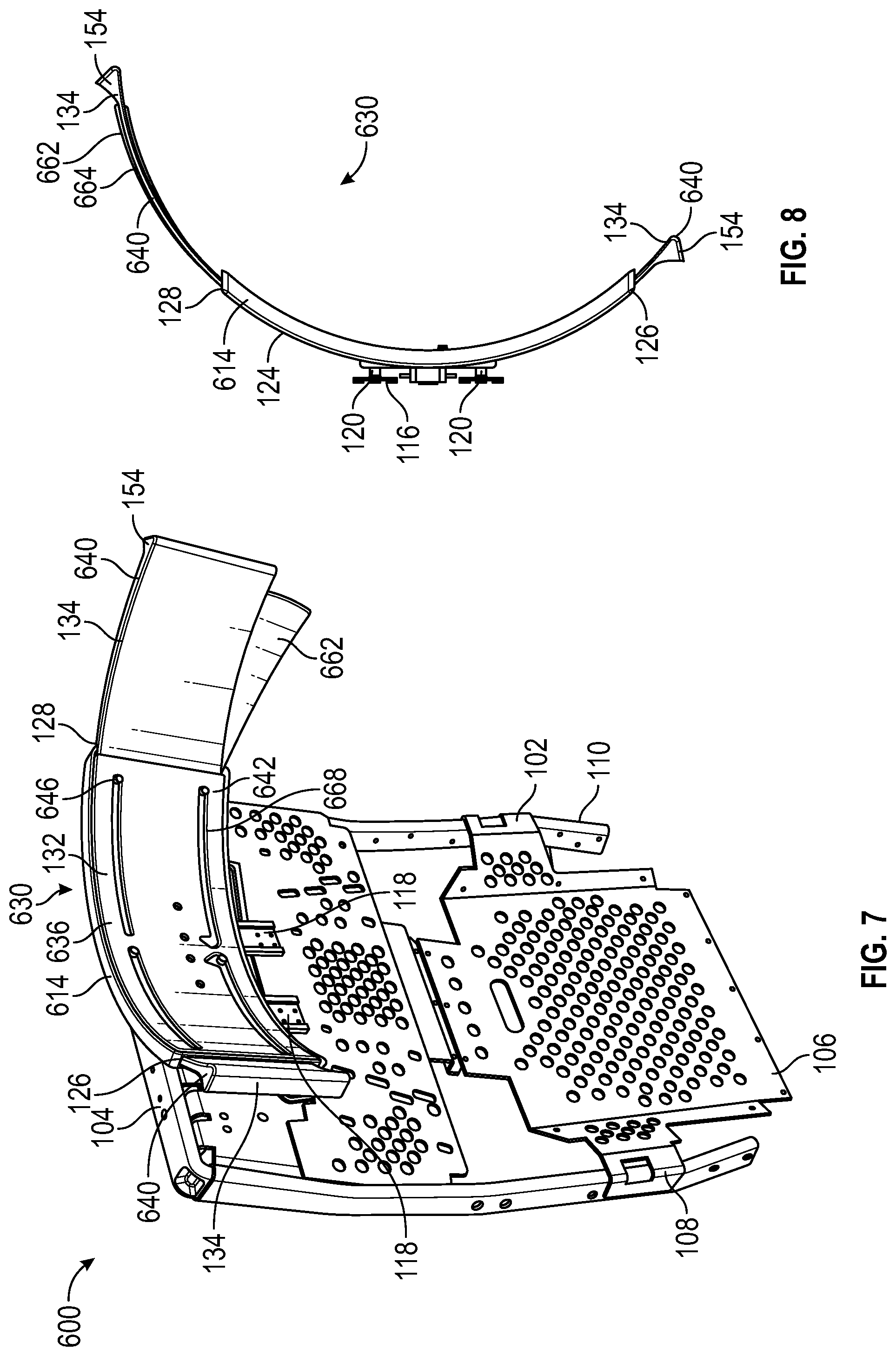 Patent US12377980 Figure 4 – Passenger seat headrest divider assembly