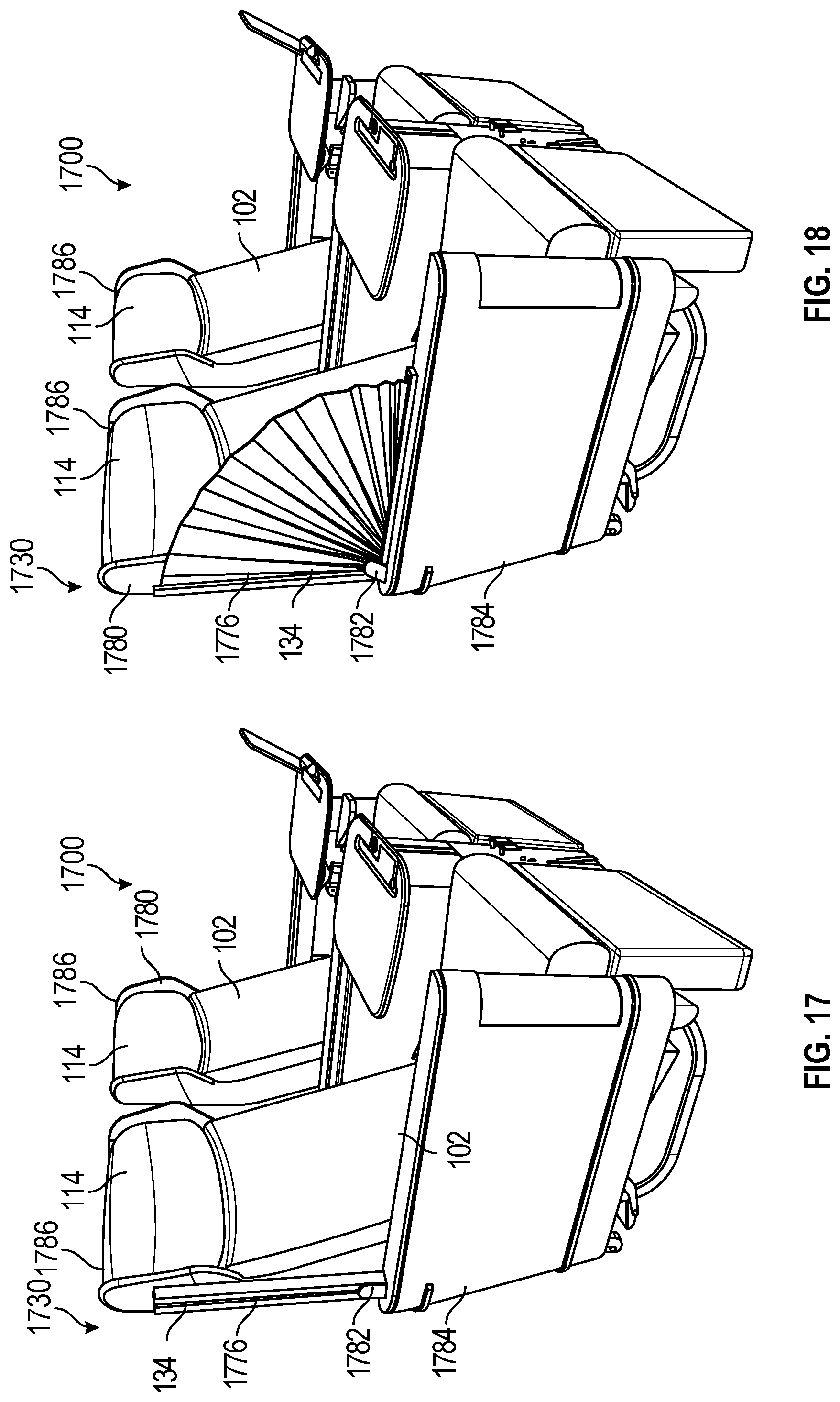 Patent US12377980 Figure 9 – Passenger seat headrest divider assembly