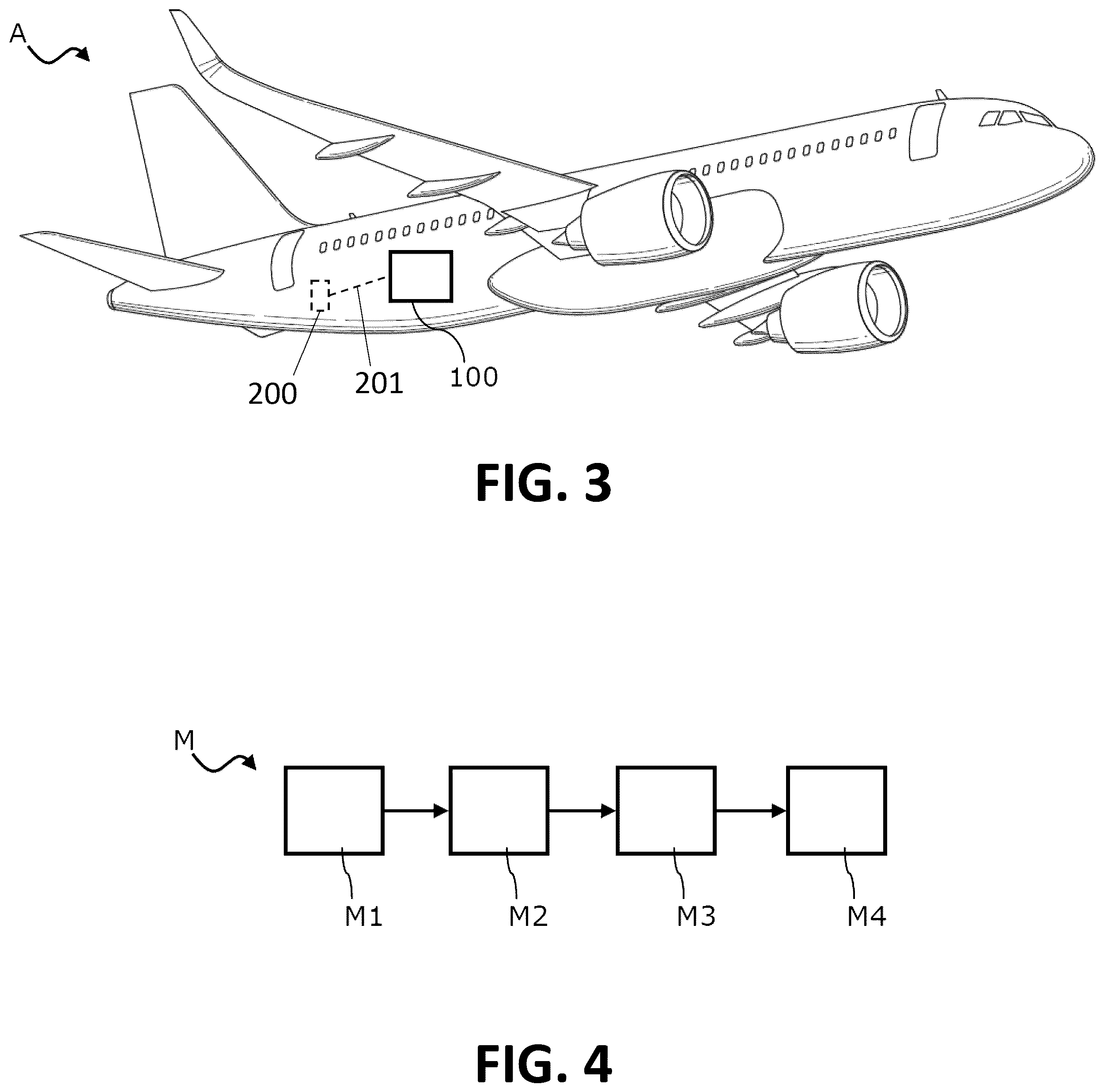 Patent US12377985 Figure 3 – Passenger seat arrangement with a modular energy supply, and passenger aircraft having such a seat arrangement