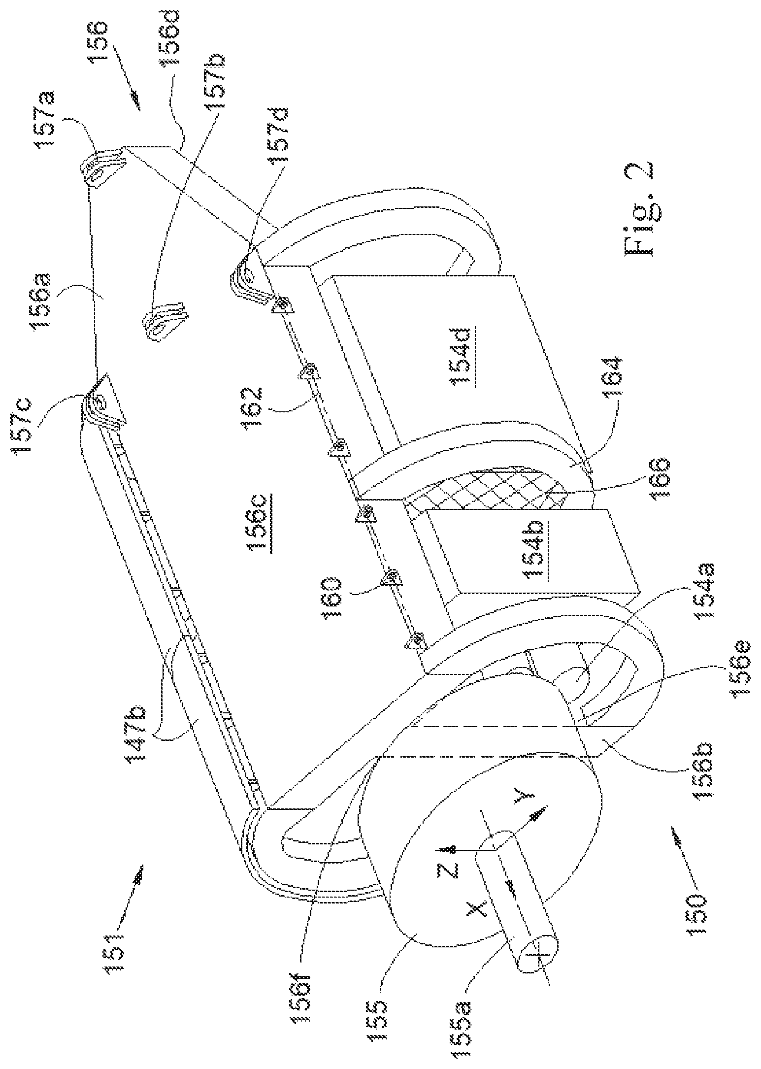 Patent US12377996 Figure 2 – Propeller propulsion system with T-shaped chassis