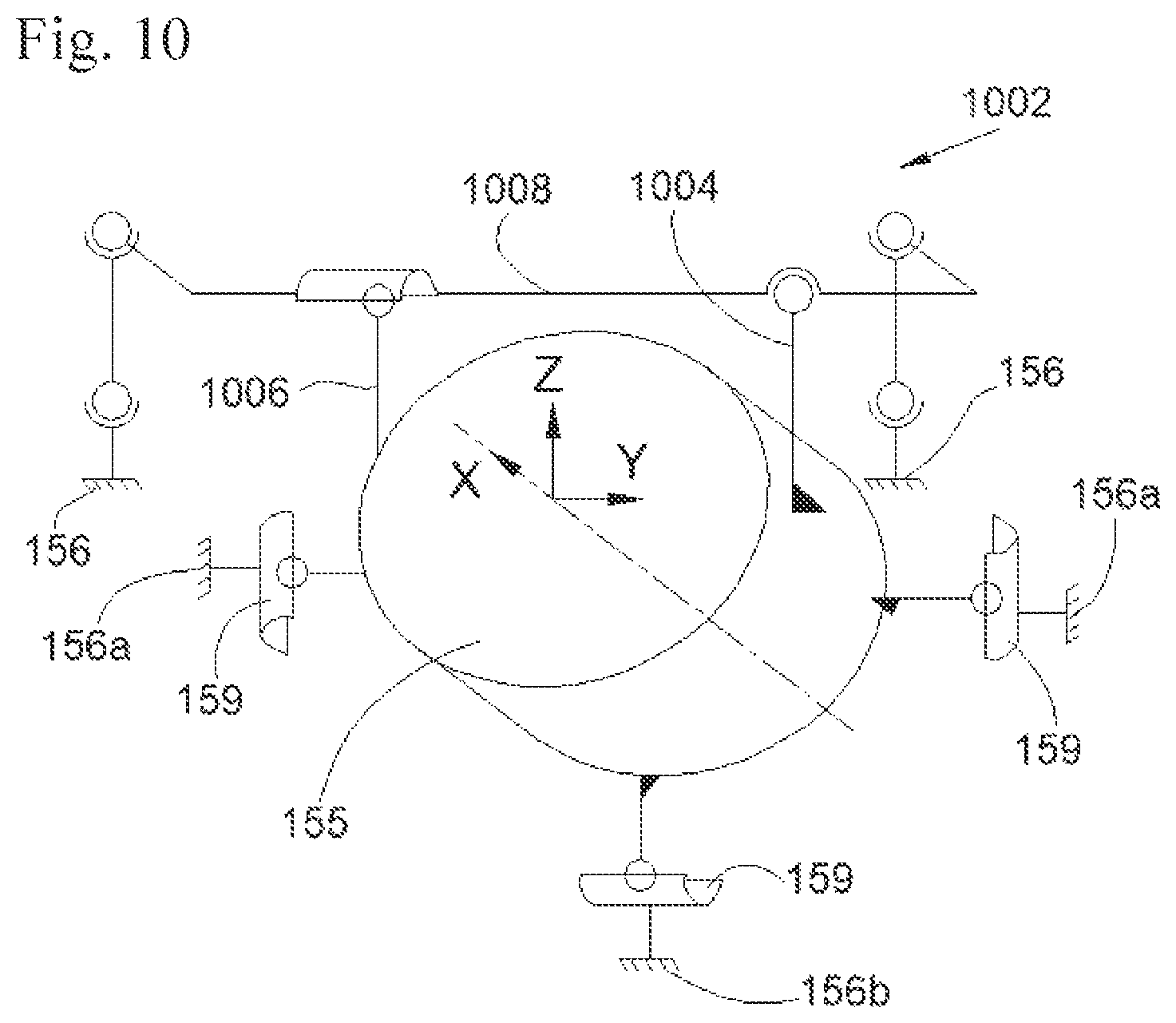 Patent US12377996 Figure 8 – Propeller propulsion system with T-shaped chassis
