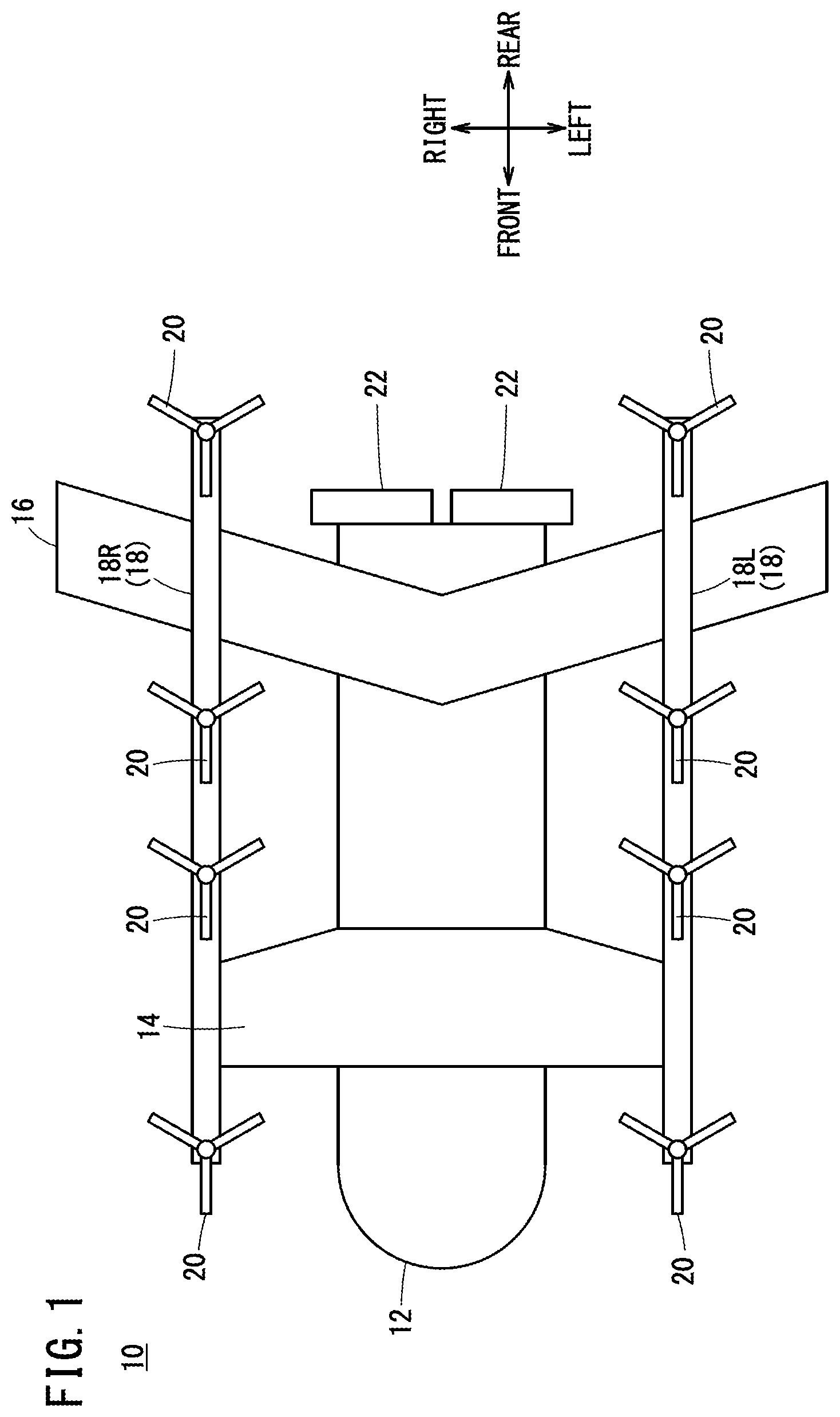 Patent US12377998 Figure 1 – Power supply system of vertical take-off and landing aircraft