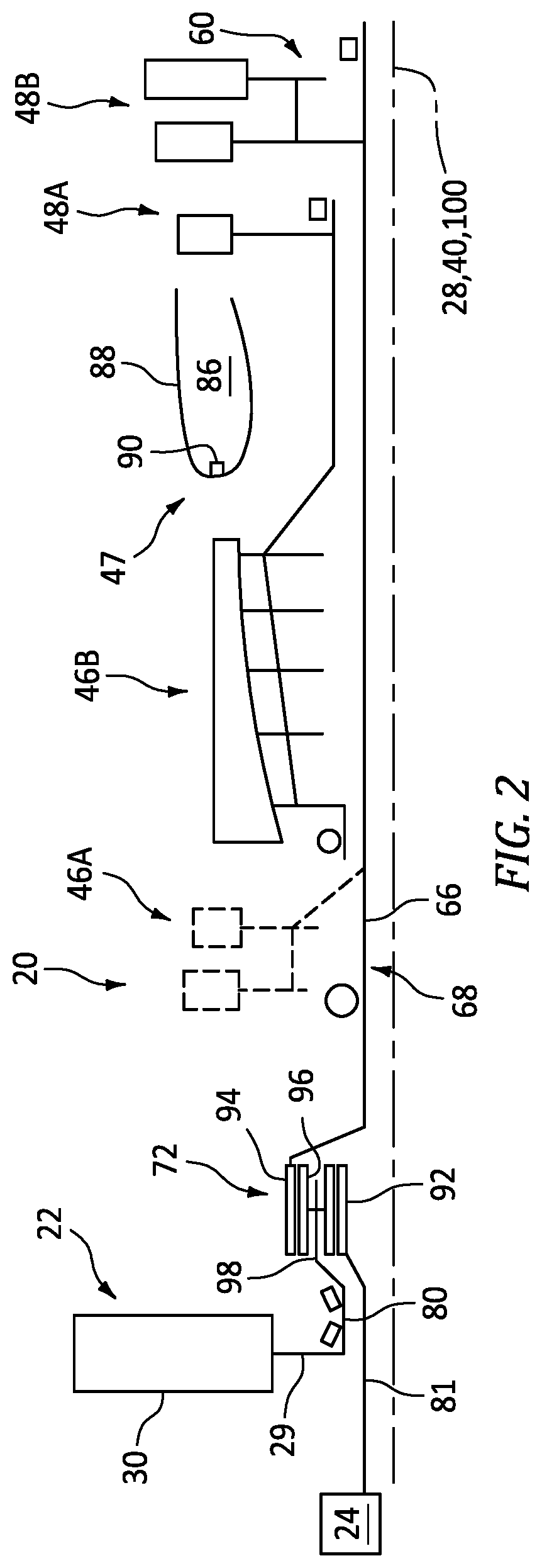 Patent US12378000 Figure 2 – Aircraft propulsion system geartrain