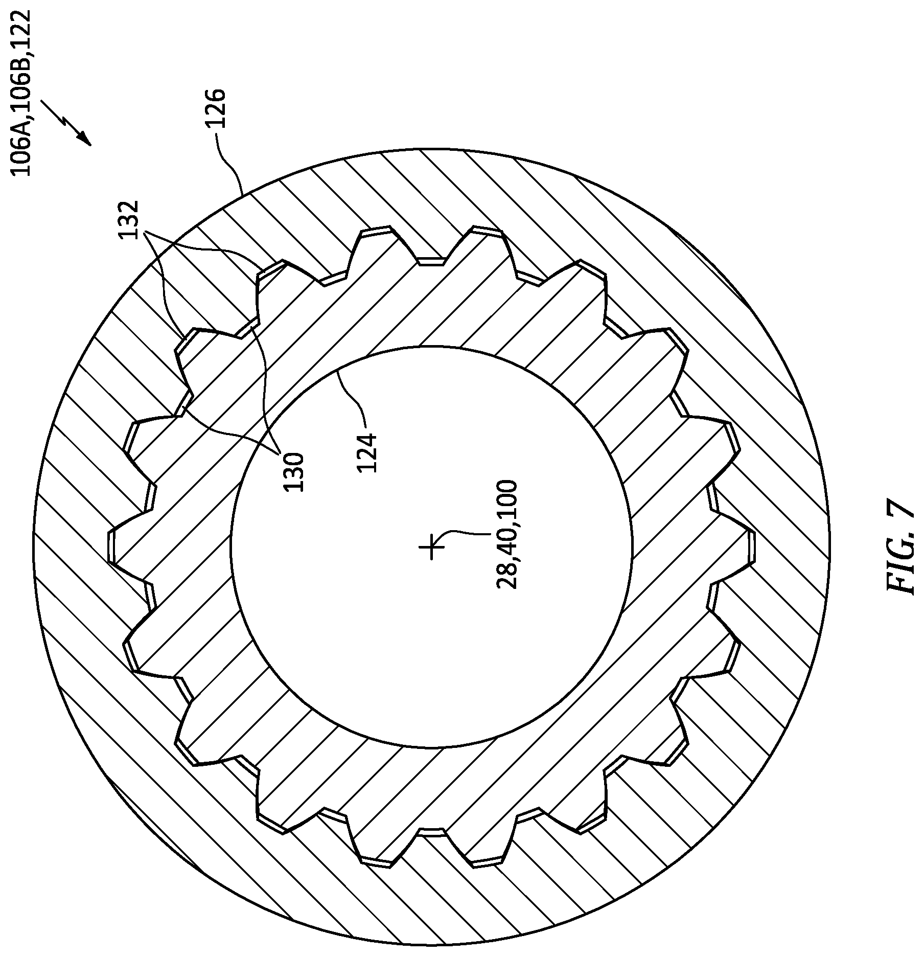 Patent US12378000 Figure 6 – Aircraft propulsion system geartrain