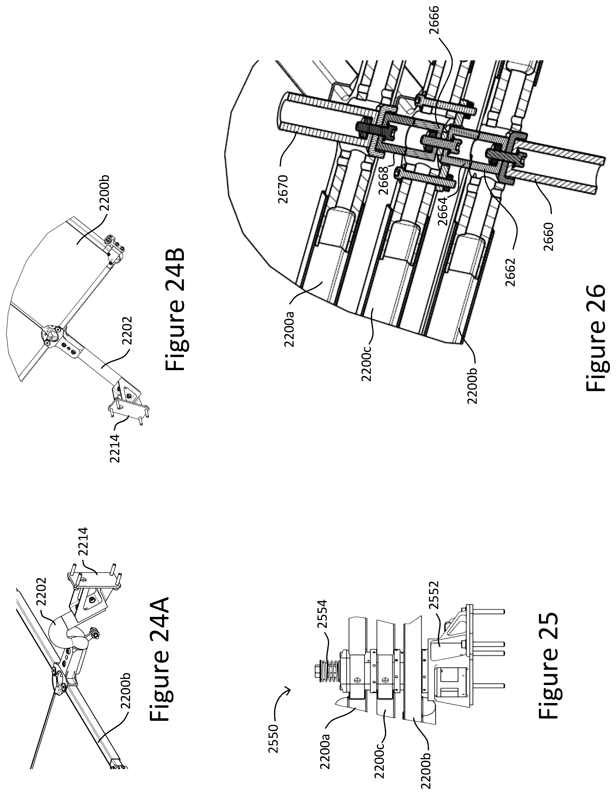 Patent US12378008 Figure 17 – Solar array spring elements for stacking spacecraft