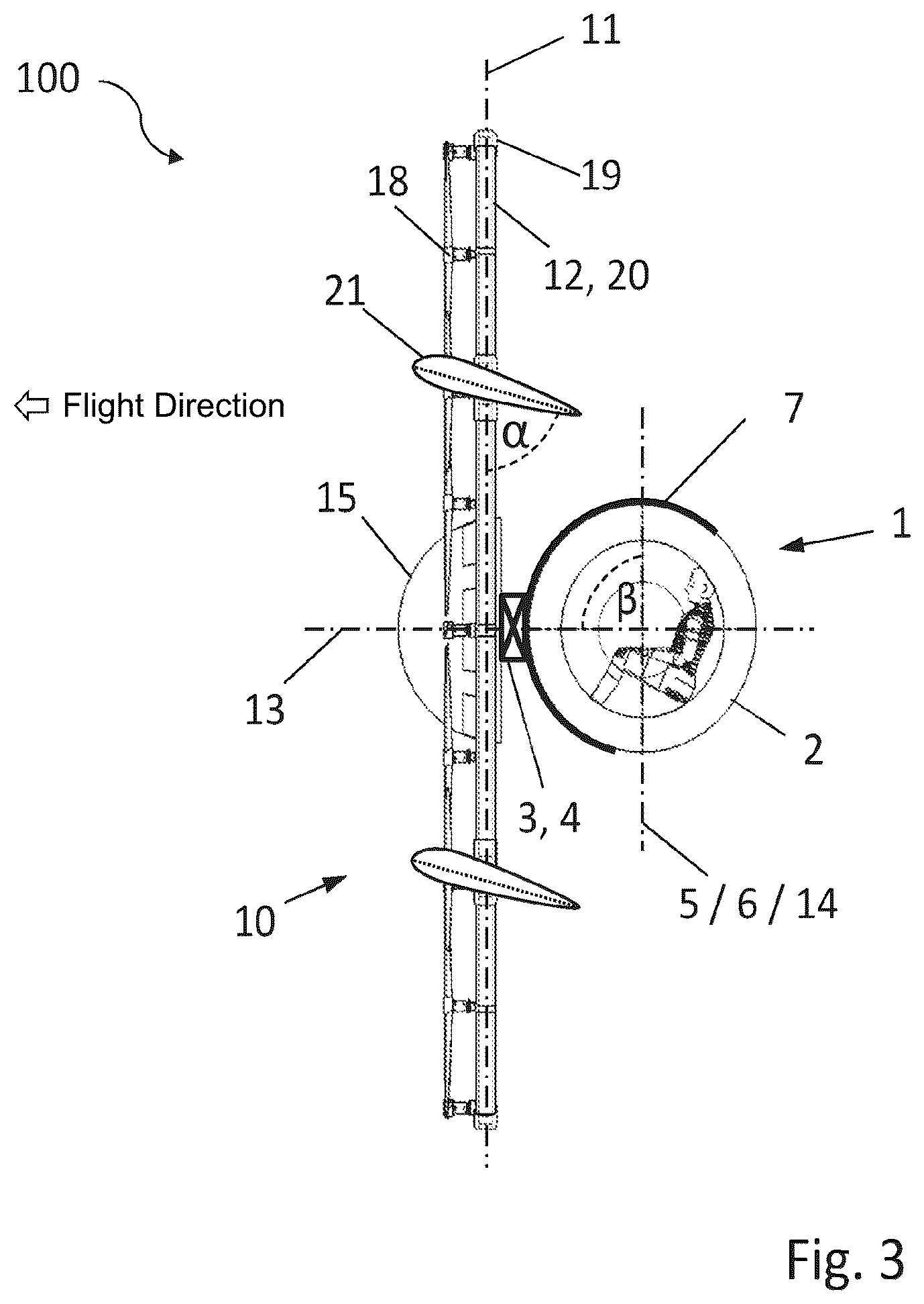 Patent US12378011 Figure 3 – Transport unit for an aircraft, and aircraft