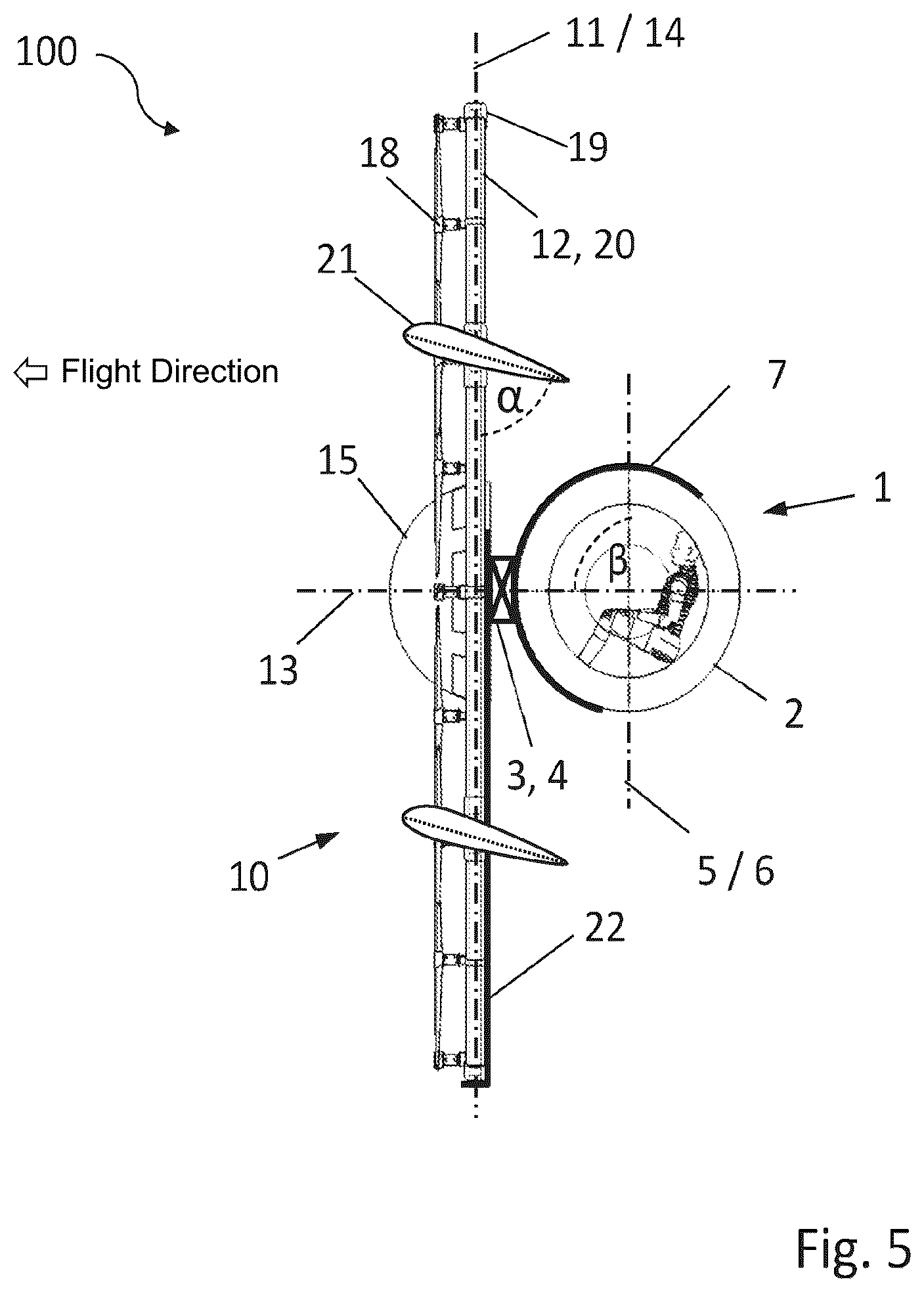 Patent US12378011 Figure 5 – Transport unit for an aircraft, and aircraft
