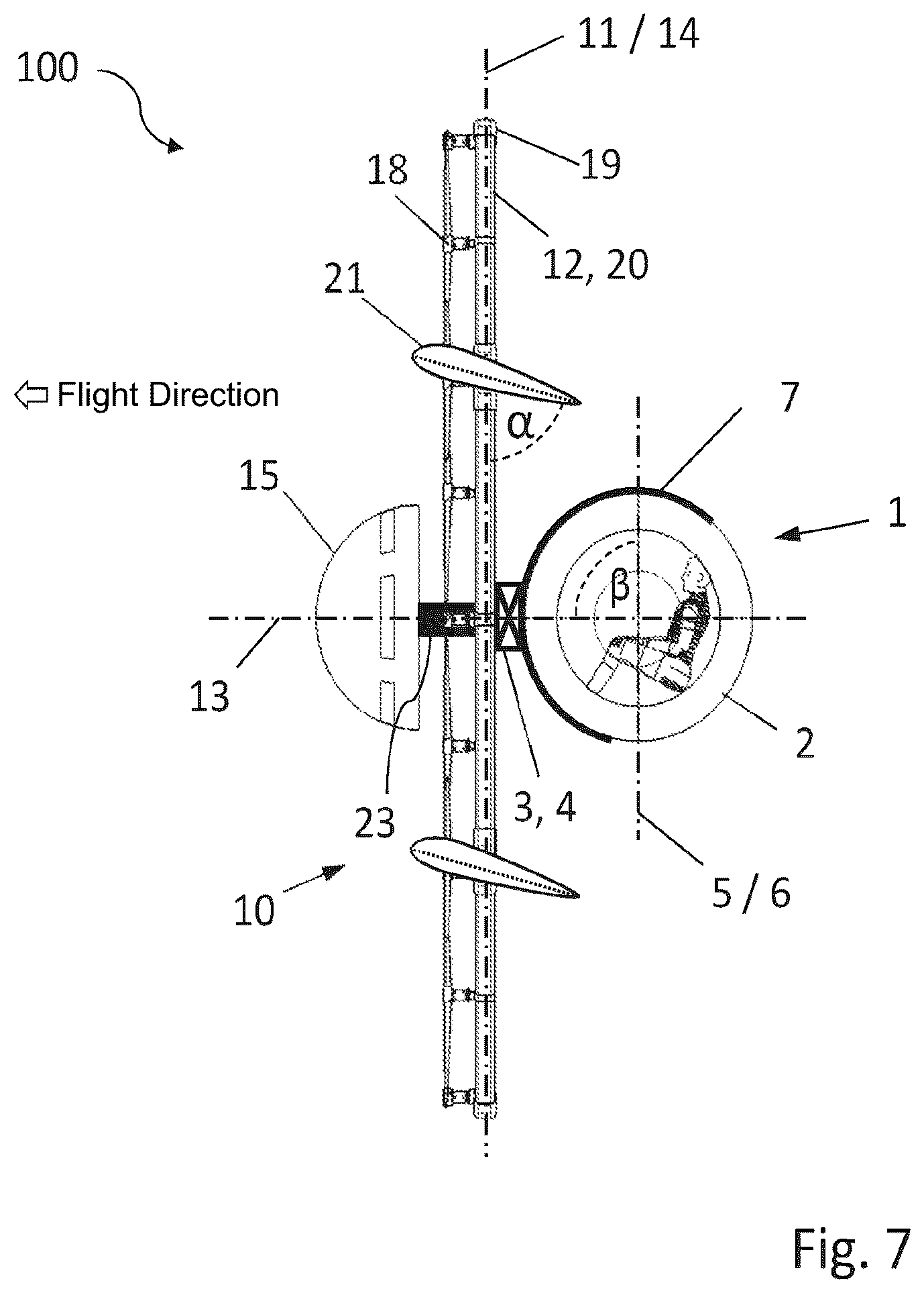 Patent US12378011 Figure 7 – Transport unit for an aircraft, and aircraft