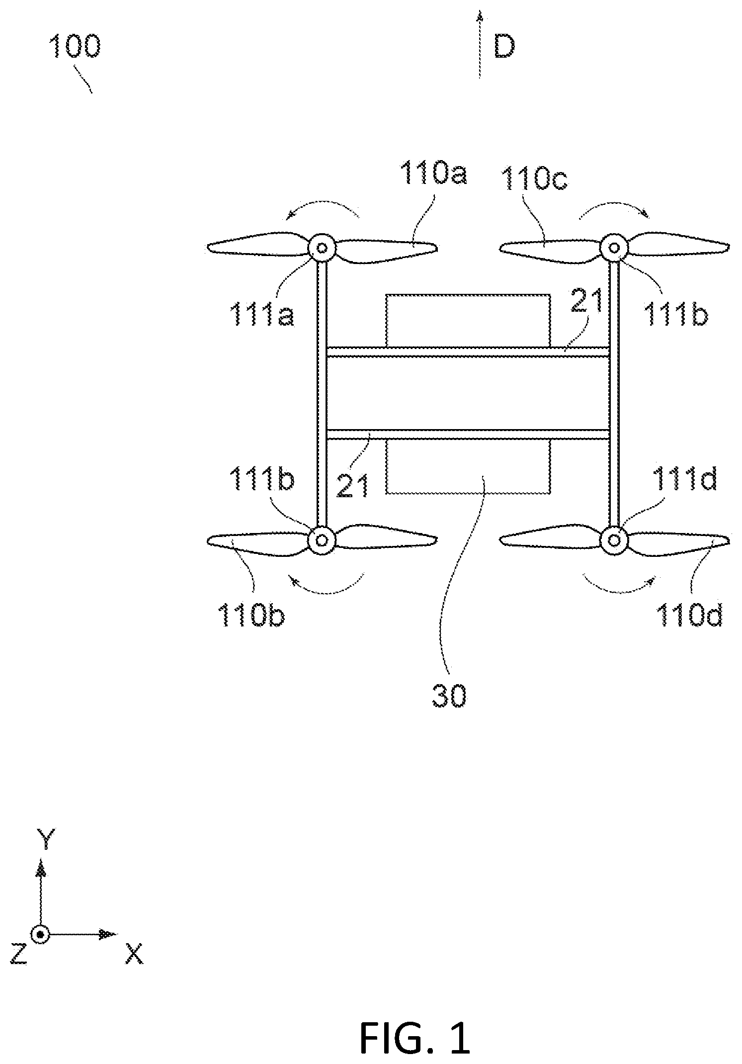 Patent US12378012 Figure 1 – Aerial vehicle