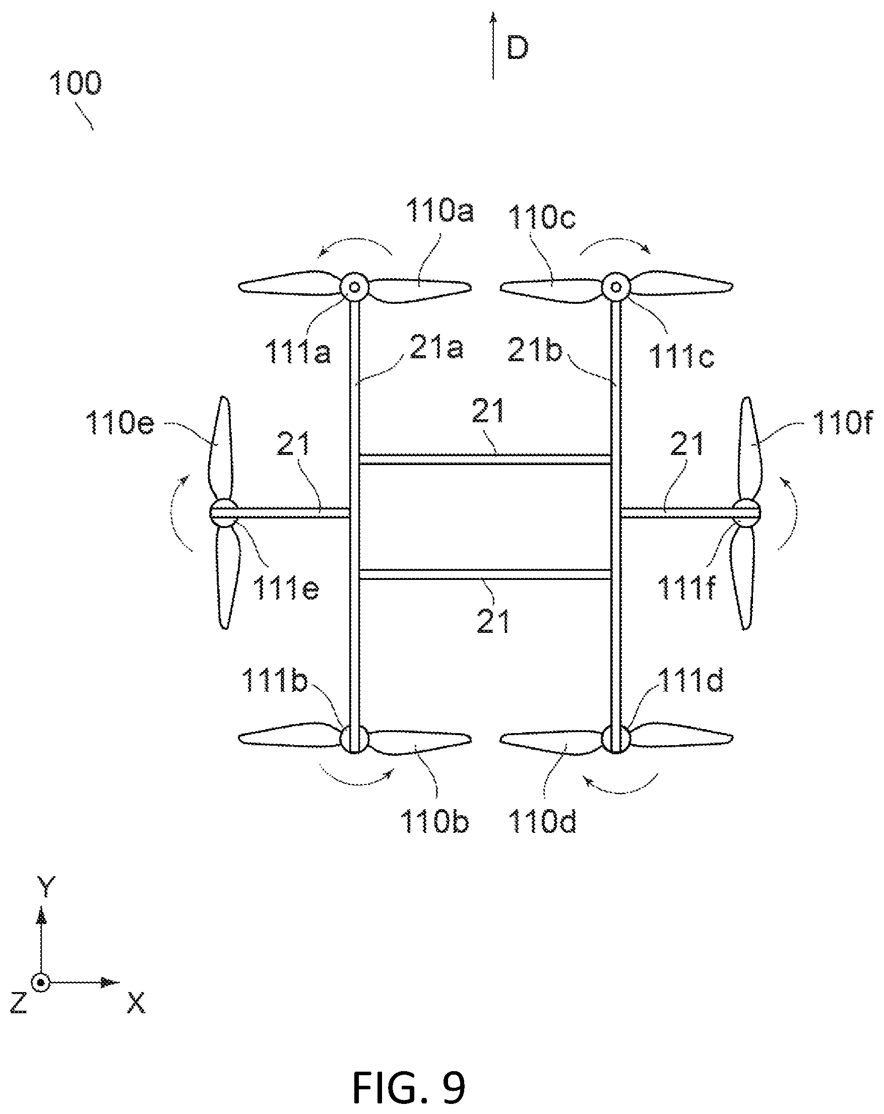 Patent US12378012 Figure 9 – Aerial vehicle