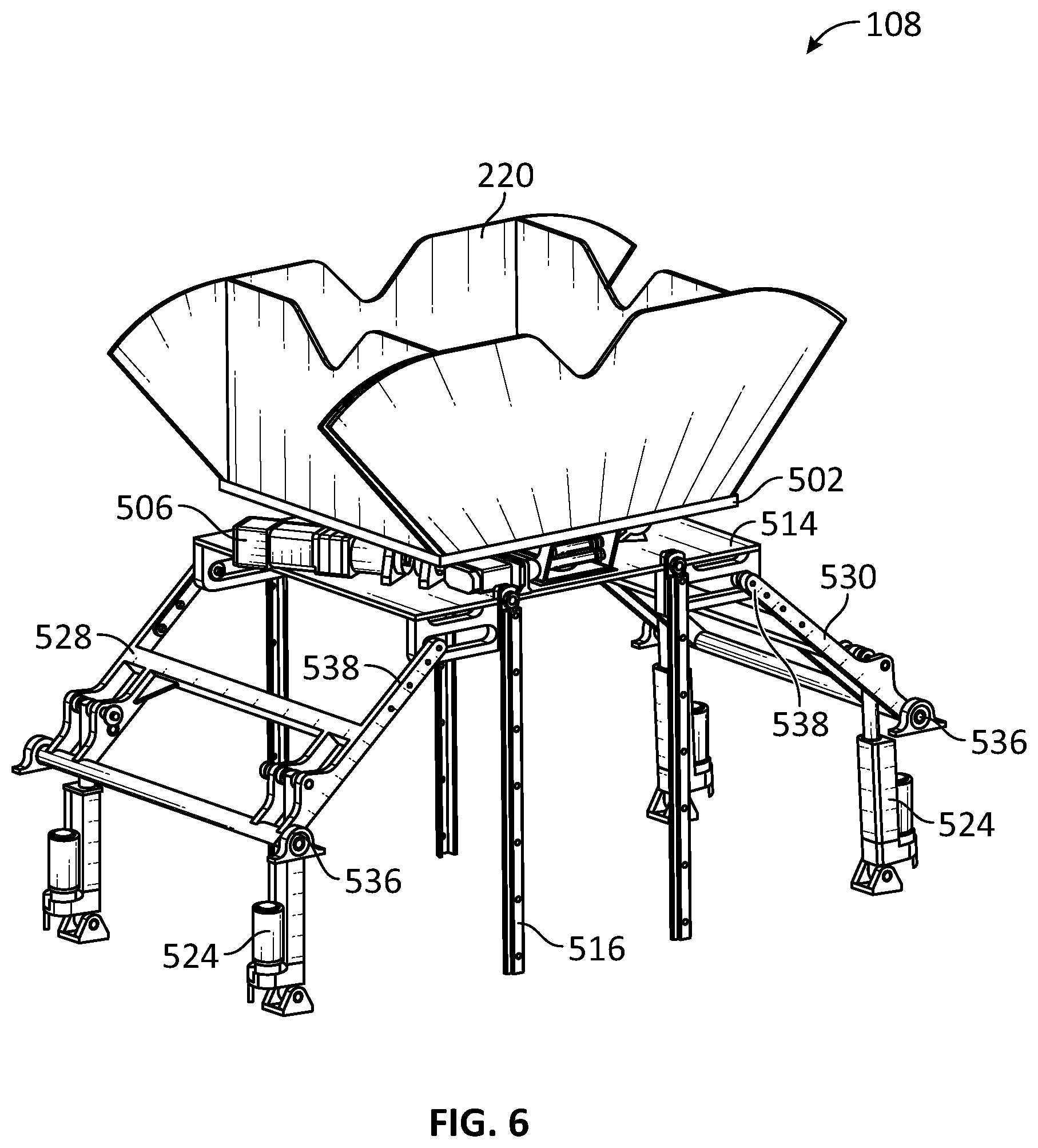 Patent US12378013 Figure 5 – Unmanned aerial vehicle landing platform with tether passthrough systems and methods
