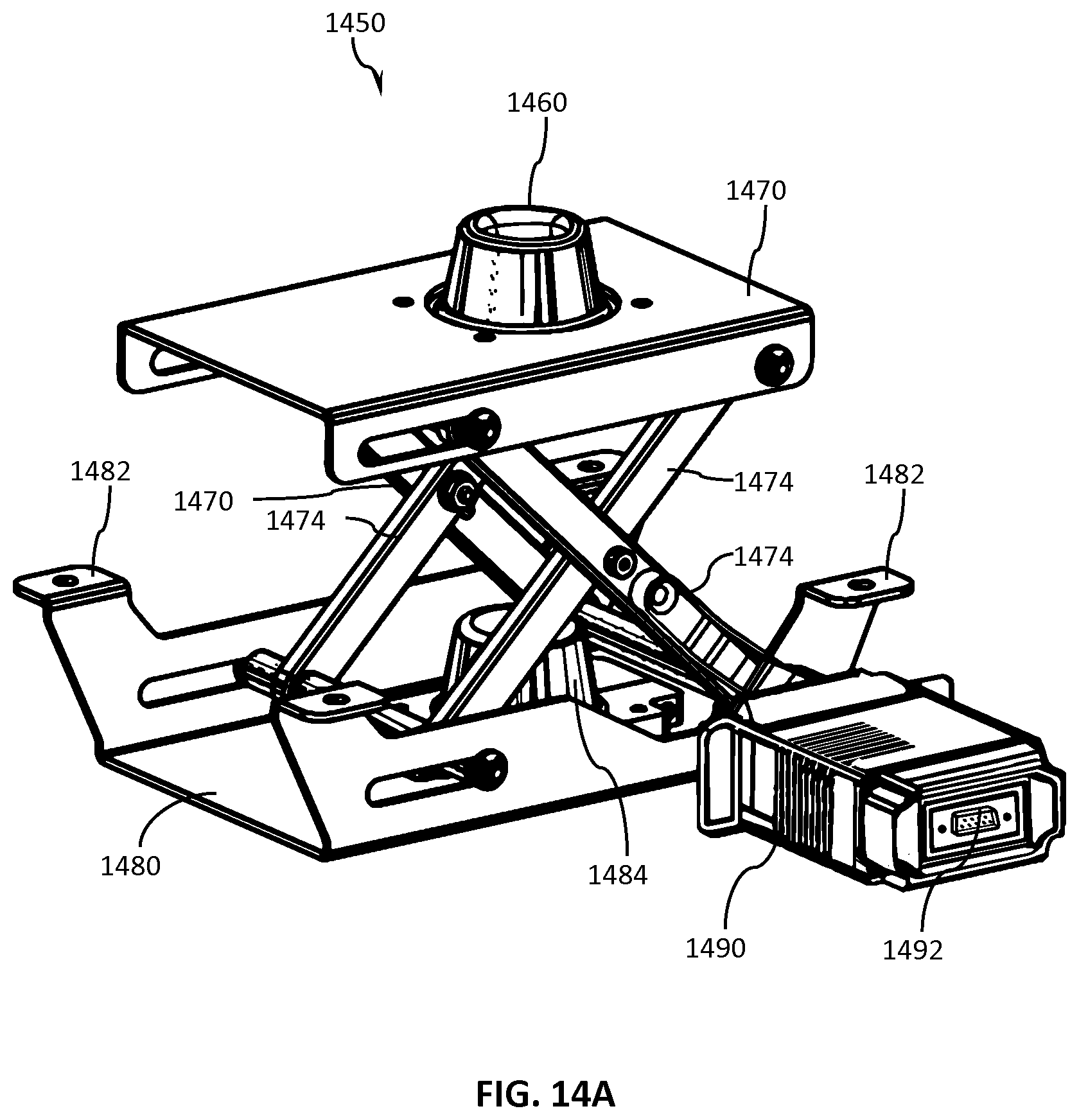 Patent US12378013 Figure 13 – Unmanned aerial vehicle landing platform with tether passthrough systems and methods