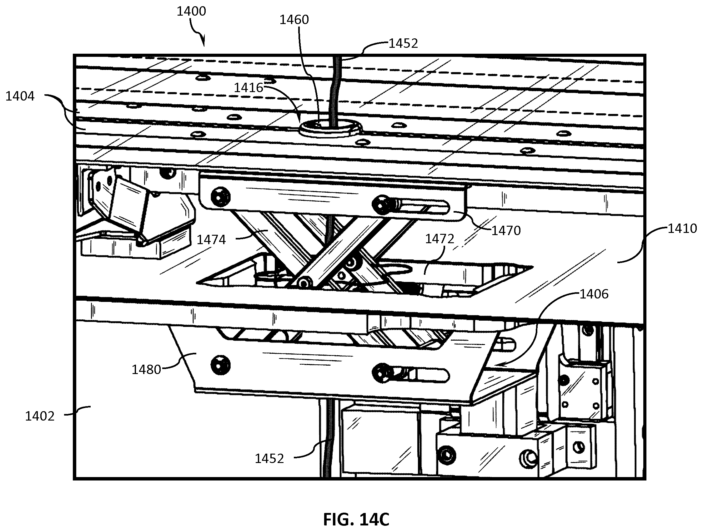 Patent US12378013 Figure 15 – Unmanned aerial vehicle landing platform with tether passthrough systems and methods