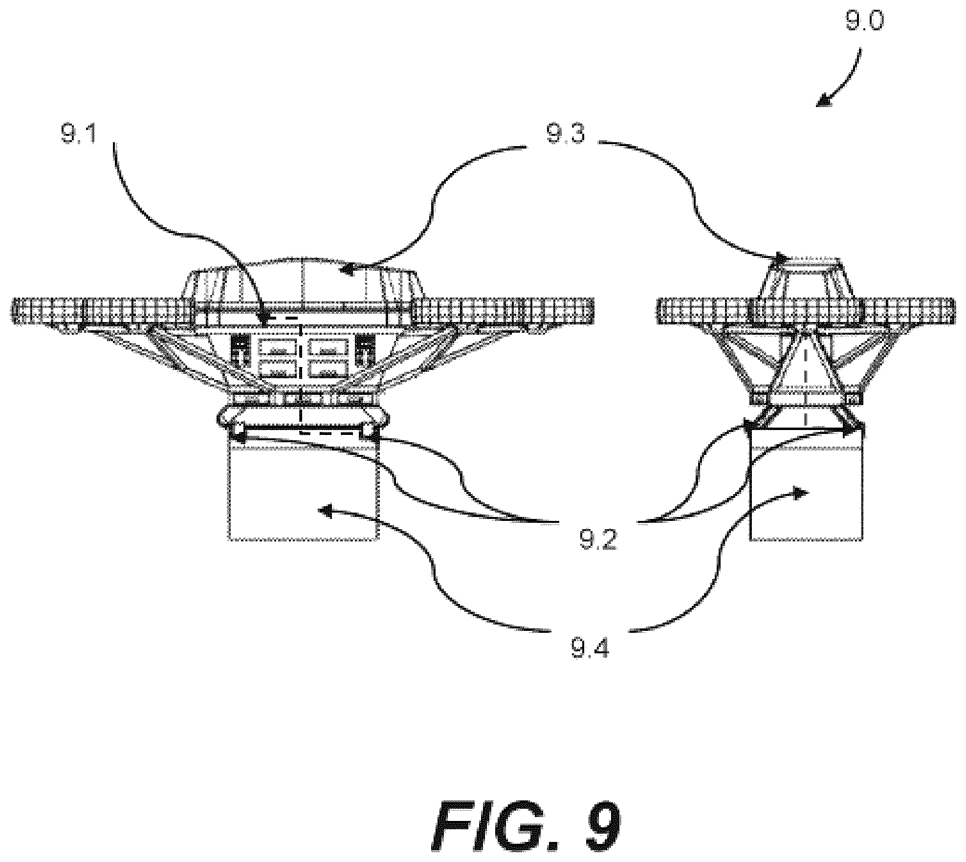 Patent US12378014 Figure 9 – Modular apparatus, design, concept for modules, connection, attachment and capability adding structural add ons for vehicles, structures