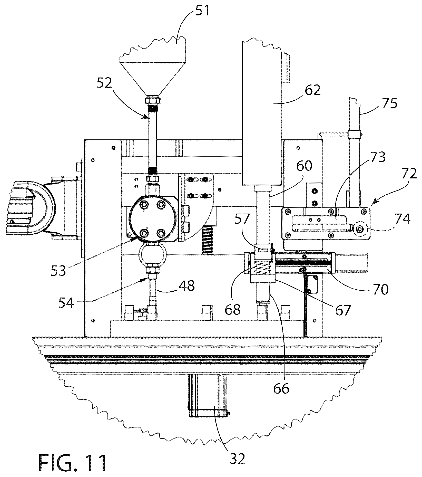 Patent US12378018 Figure 10 – Cartridge filler and capping machine for filling and capping cartridges with consumable fluids