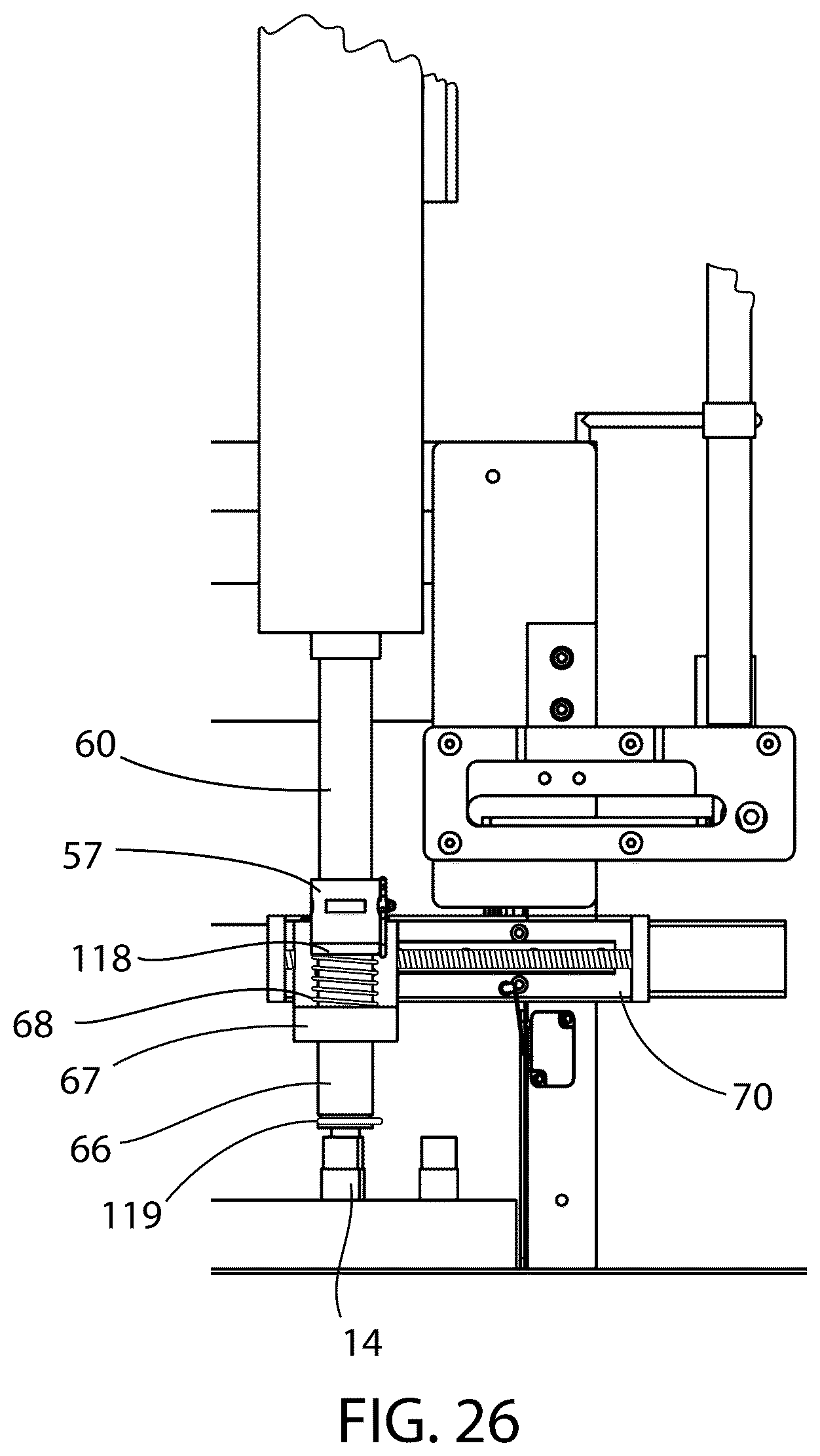 Patent US12378018 Figure 19 – Cartridge filler and capping machine for filling and capping cartridges with consumable fluids