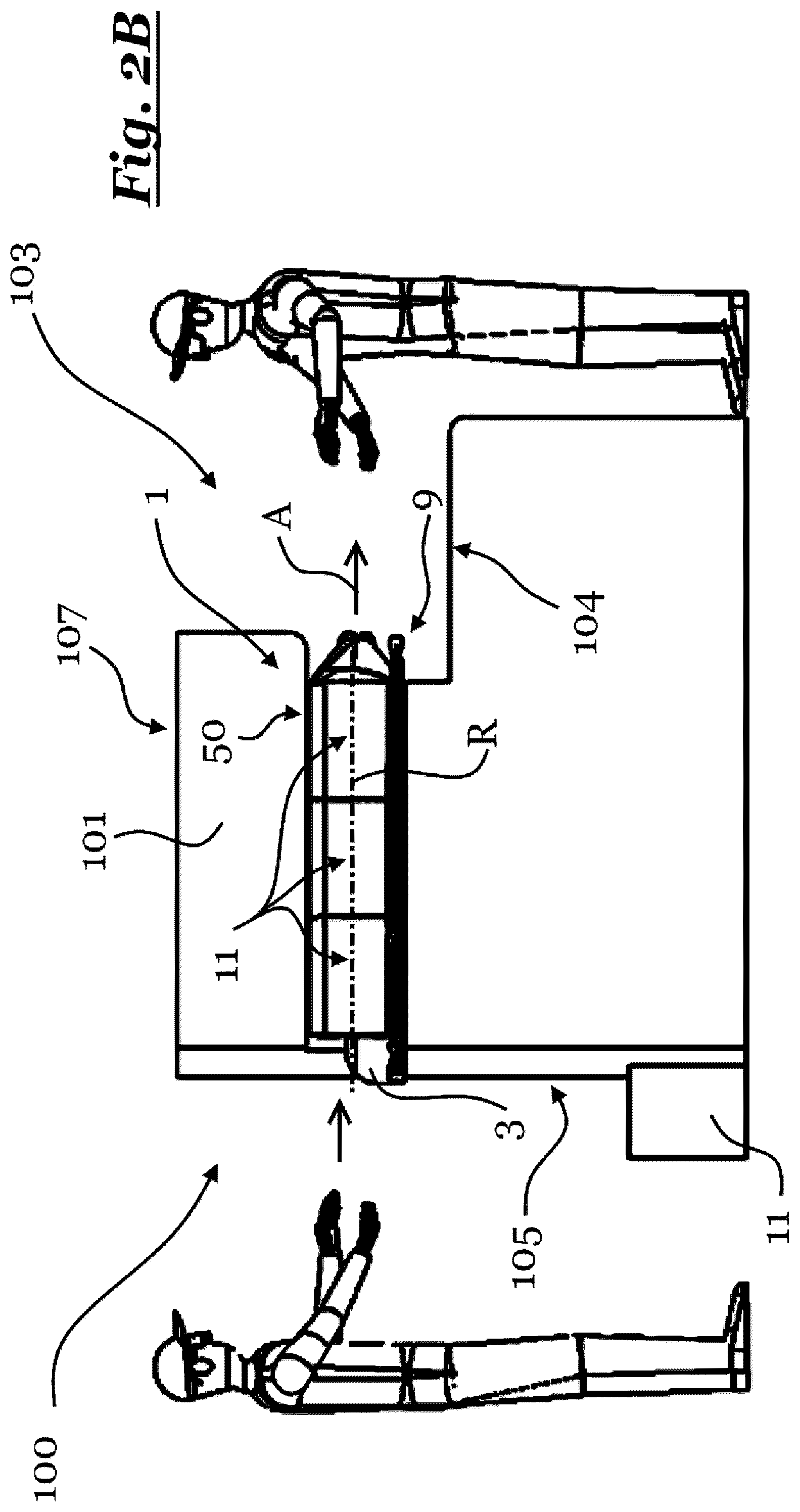 Patent US12378019 Figure 4 – Apparatus for the manual or machine production of a tube-like packaging material and packing station