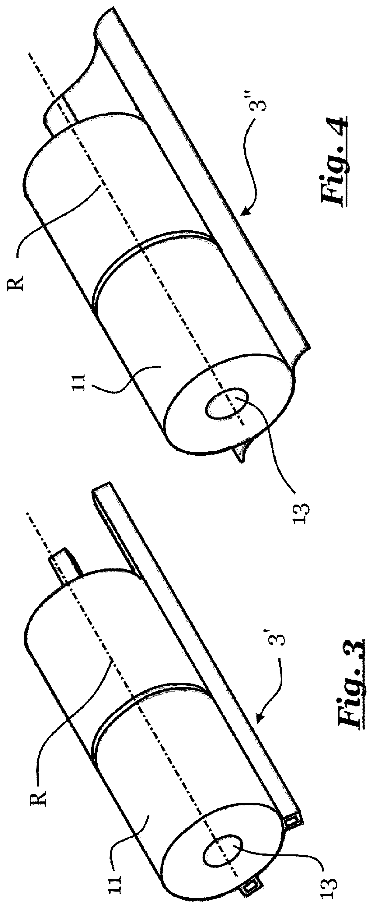 Patent US12378019 Figure 5 – Apparatus for the manual or machine production of a tube-like packaging material and packing station