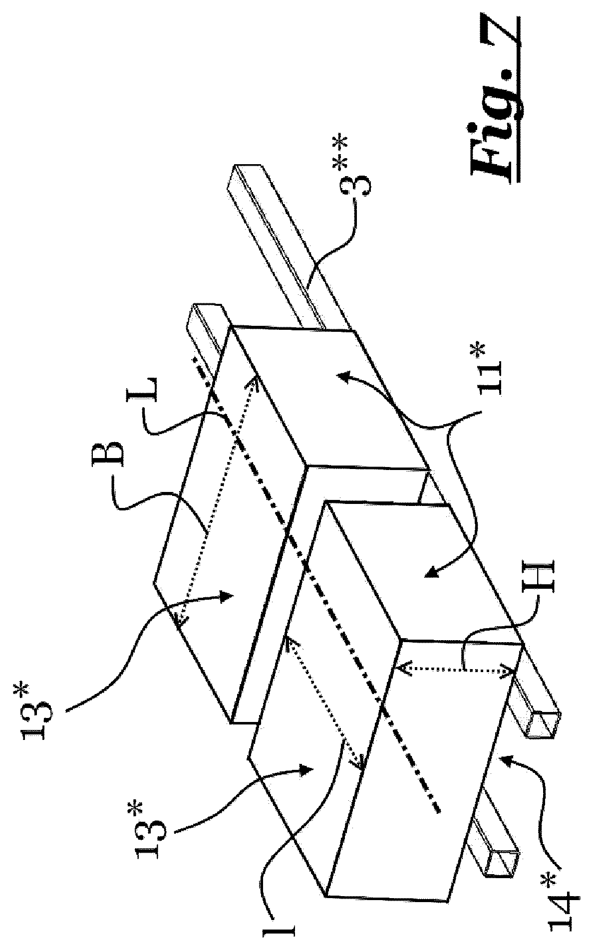 Patent US12378019 Figure 9 – Apparatus for the manual or machine production of a tube-like packaging material and packing station