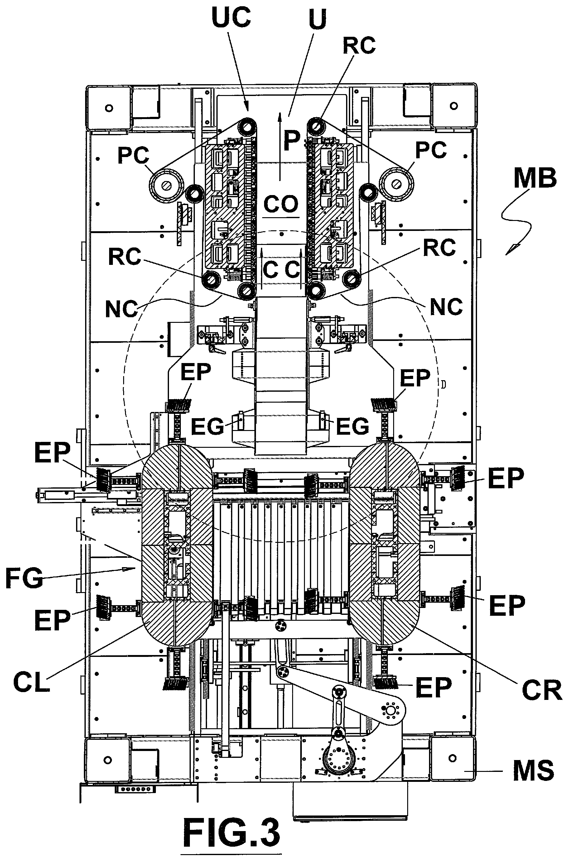 Patent US12378022 Figure 4 – Packaging machine