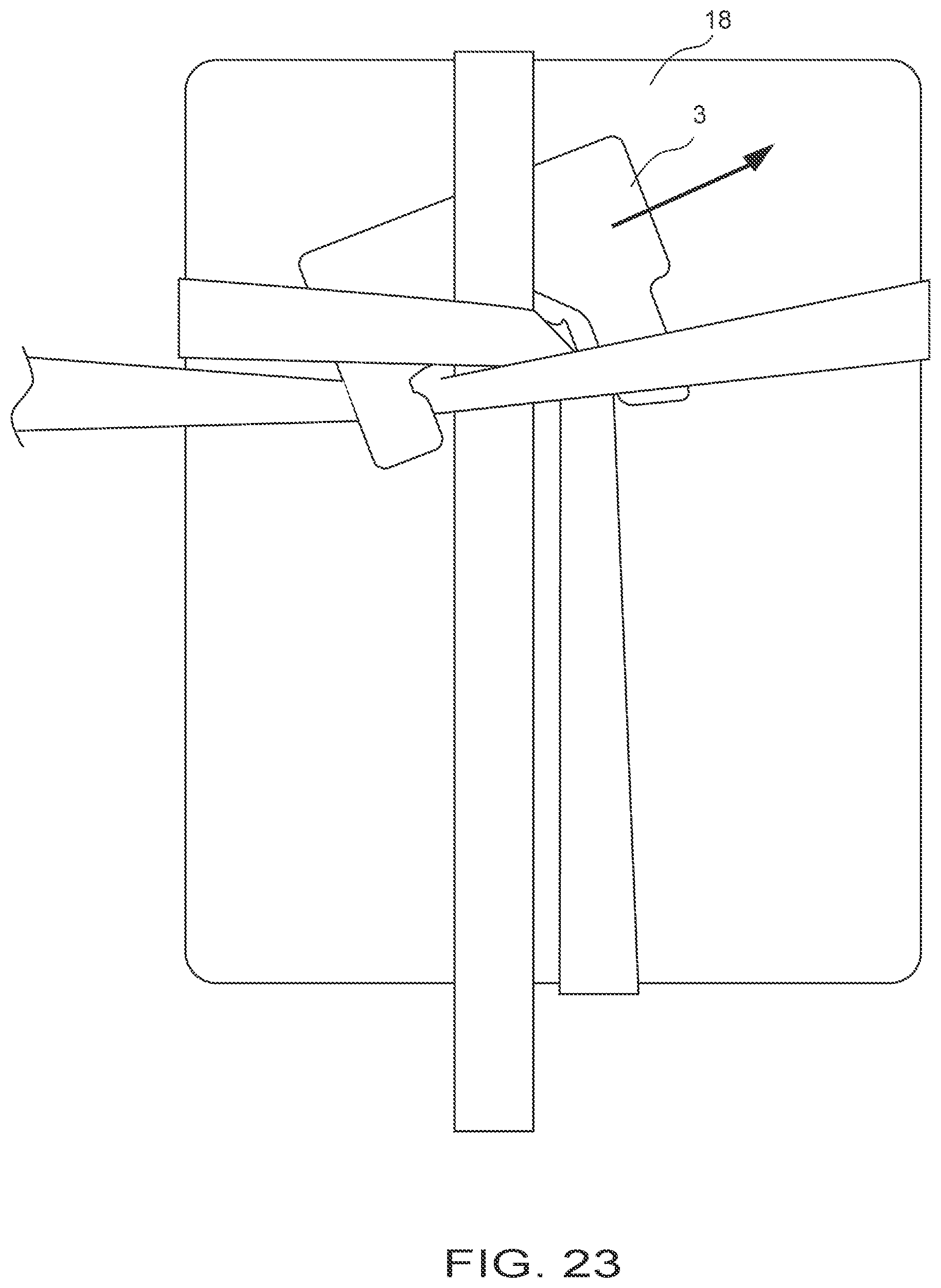 Patent US12378026 Figure 16 – Creasing tool and gift wrapping method using said creasing tool