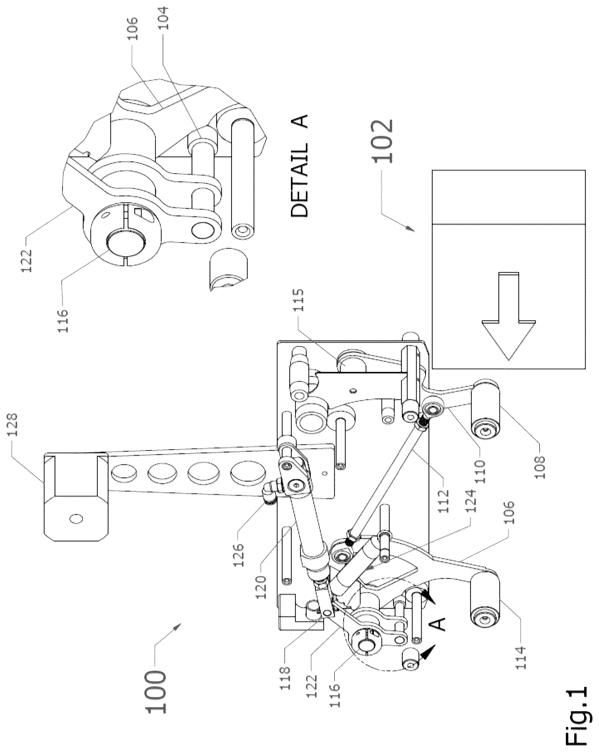 Patent US12378027 Figure 1 – Tape head assist assembly