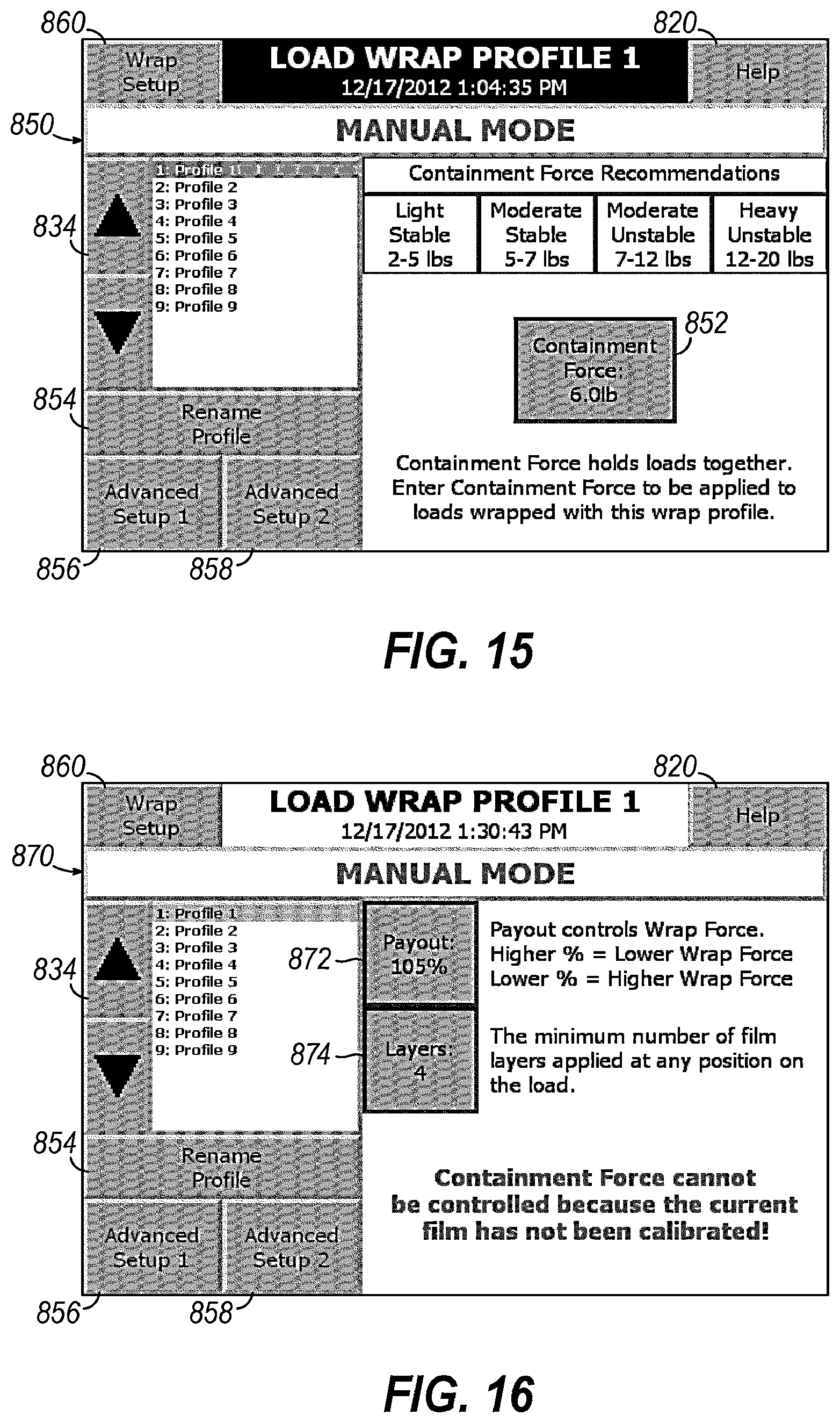 Patent US12378029 Figure 12 – Dynamic adjustment of wrap force parameter responsive to monitored wrap force and/or for film break reduction