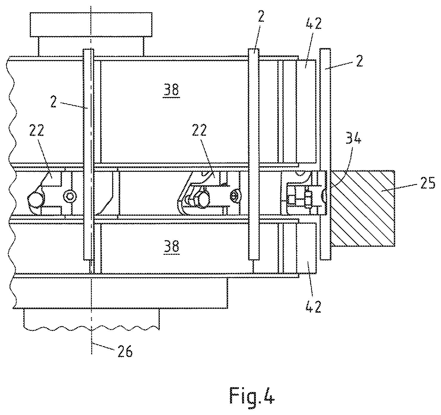 Patent US12378030 Figure 4 – Application device, application apparatus and method for applying additional elements to packages