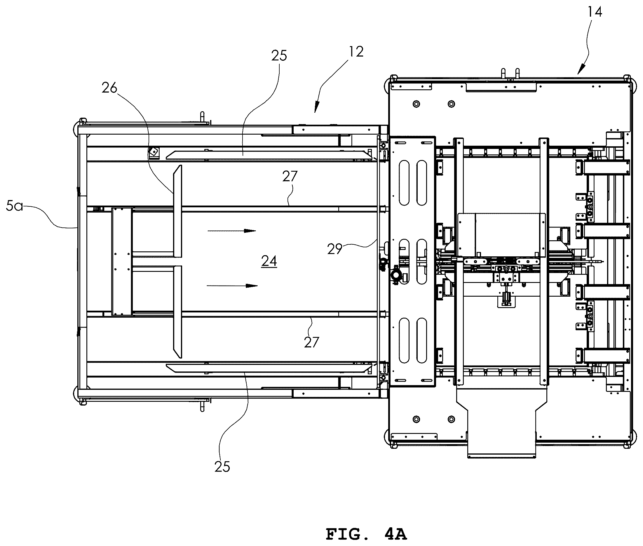 Patent US12378031 Figure 4 – Apparatus and method for debagging article arrays