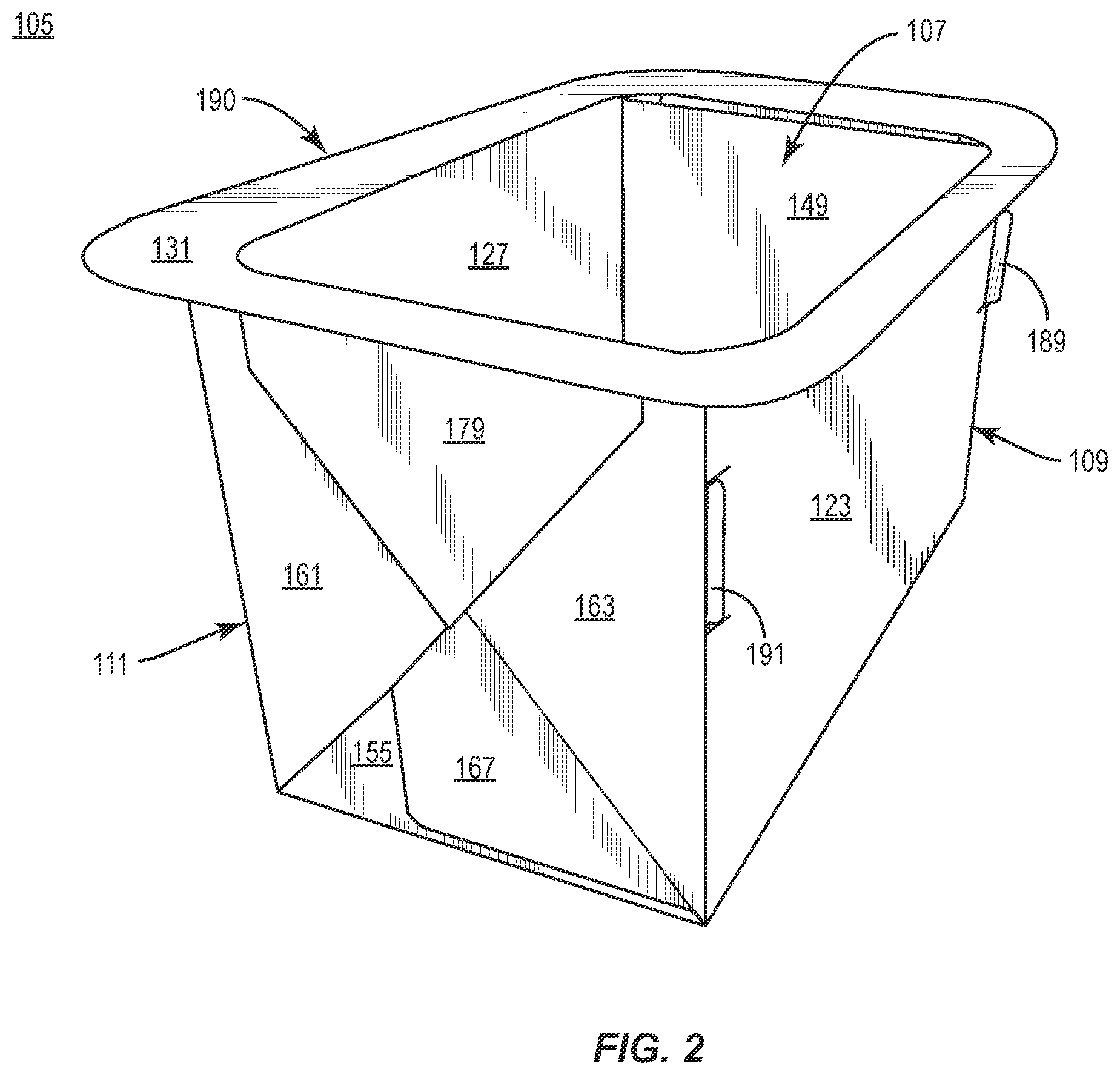 Patent US12378033 Figure 2 – Tray for food products