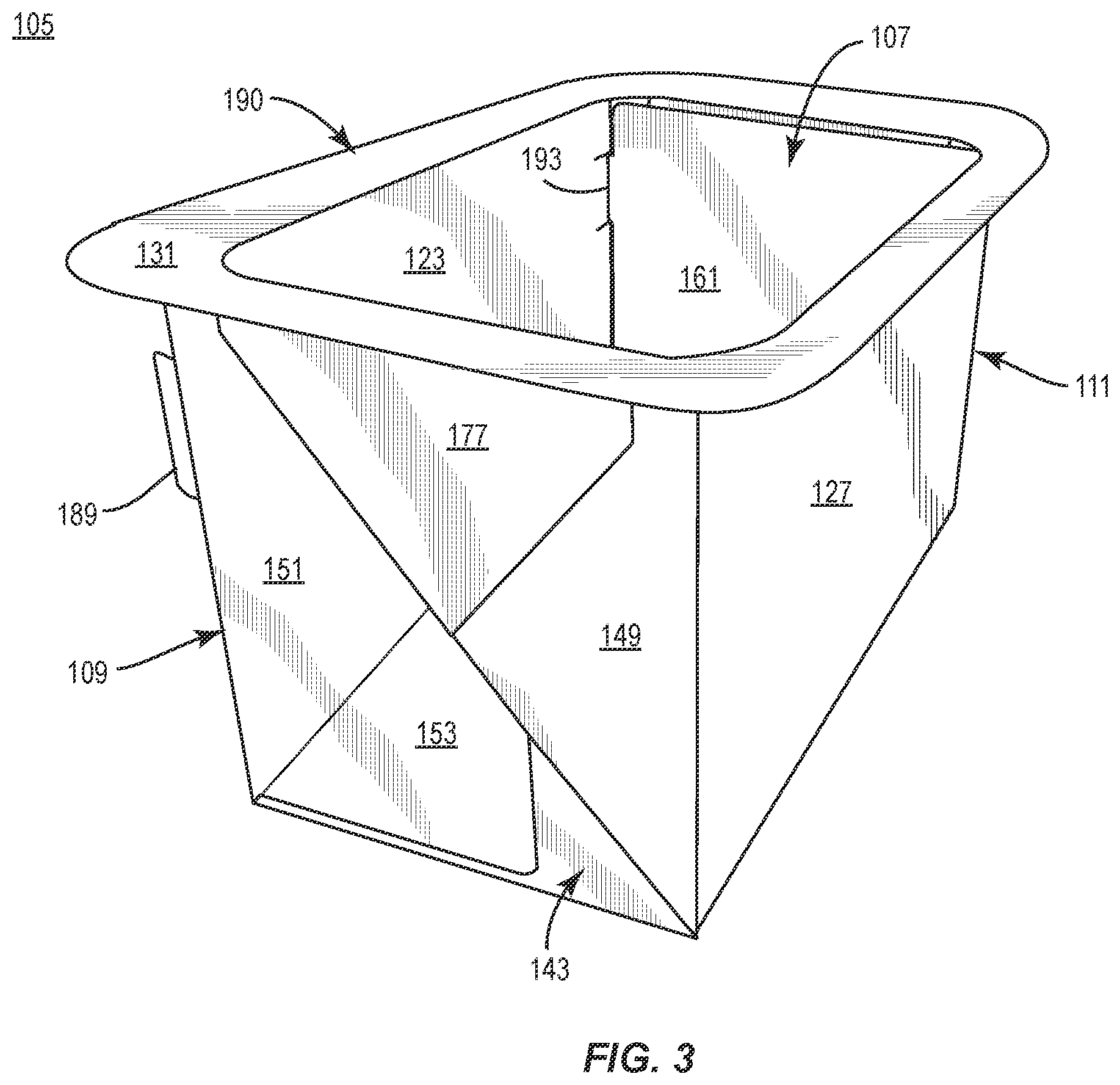 Patent US12378033 Figure 3 – Tray for food products