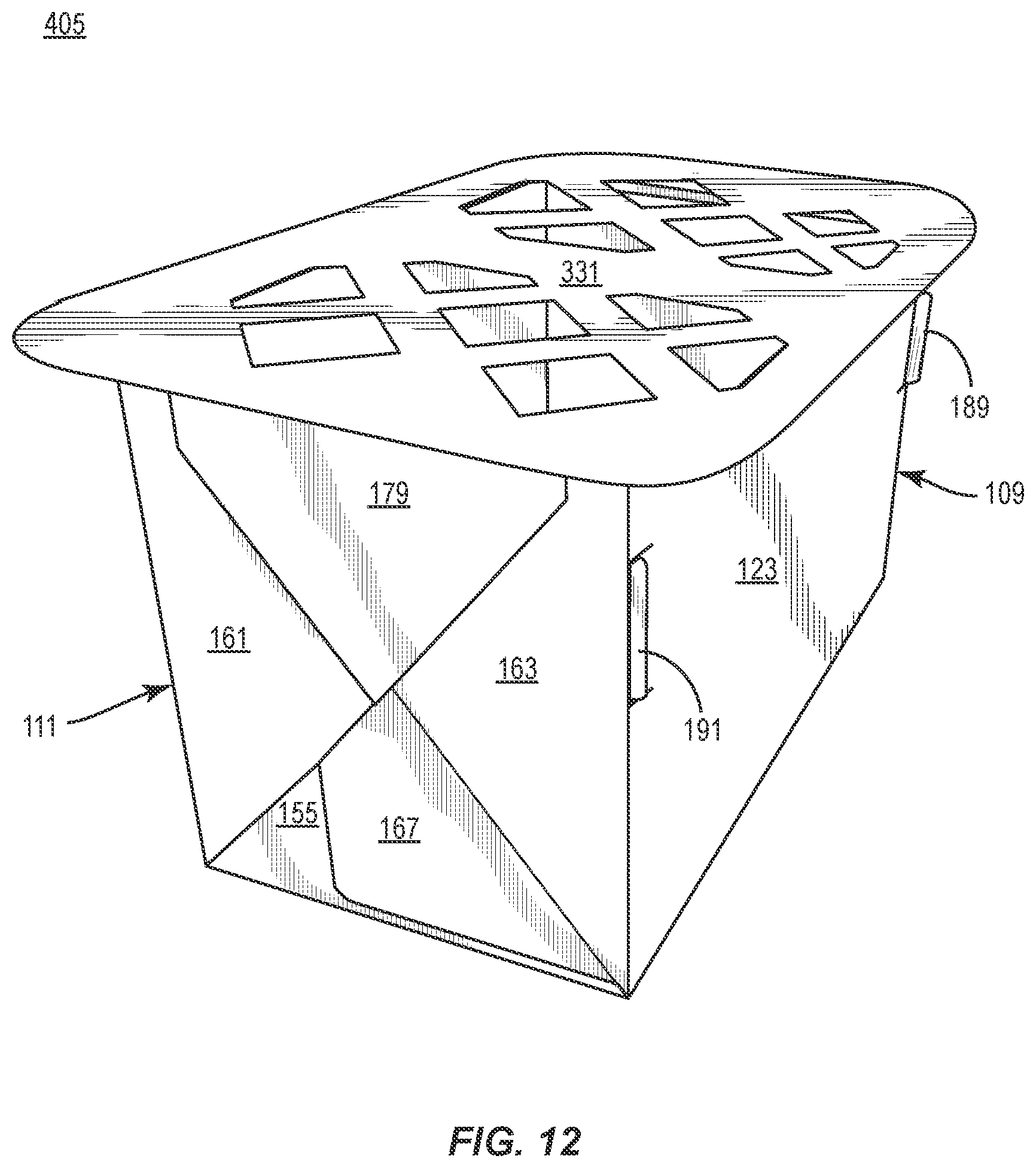 Patent US12378033 Figure 12 – Tray for food products
