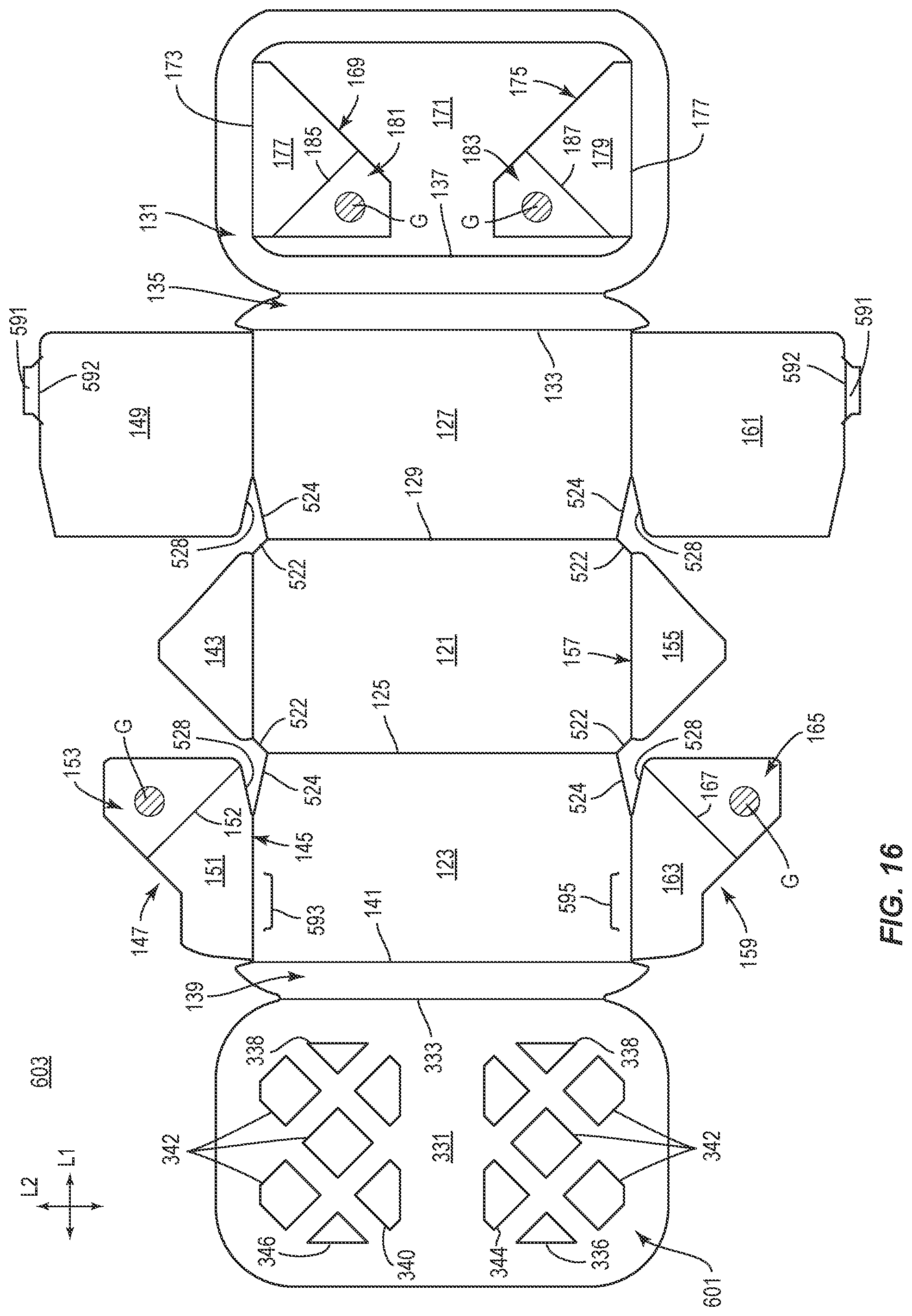 Patent US12378033 Figure 16 – Tray for food products