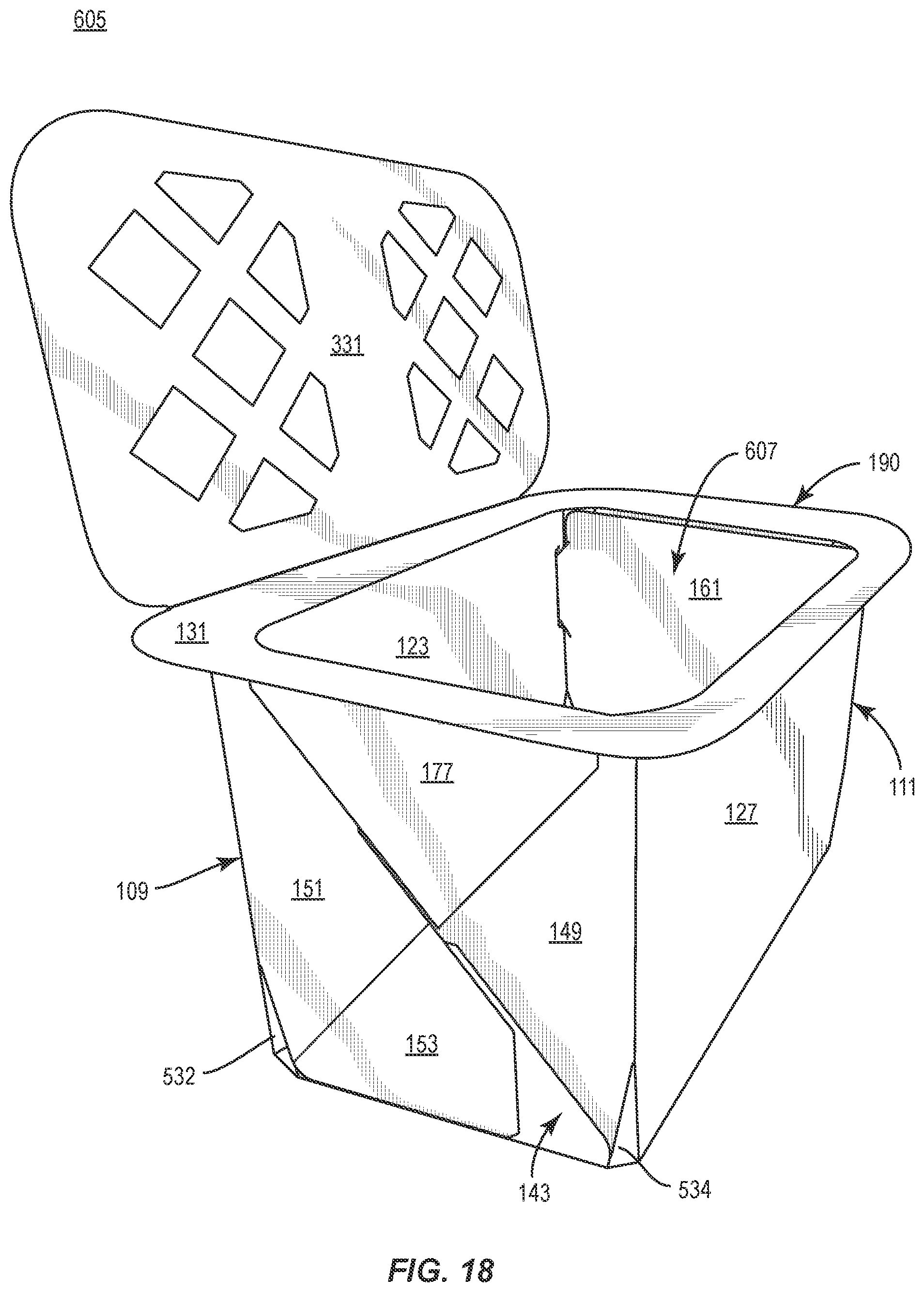 Patent US12378033 Figure 18 – Tray for food products