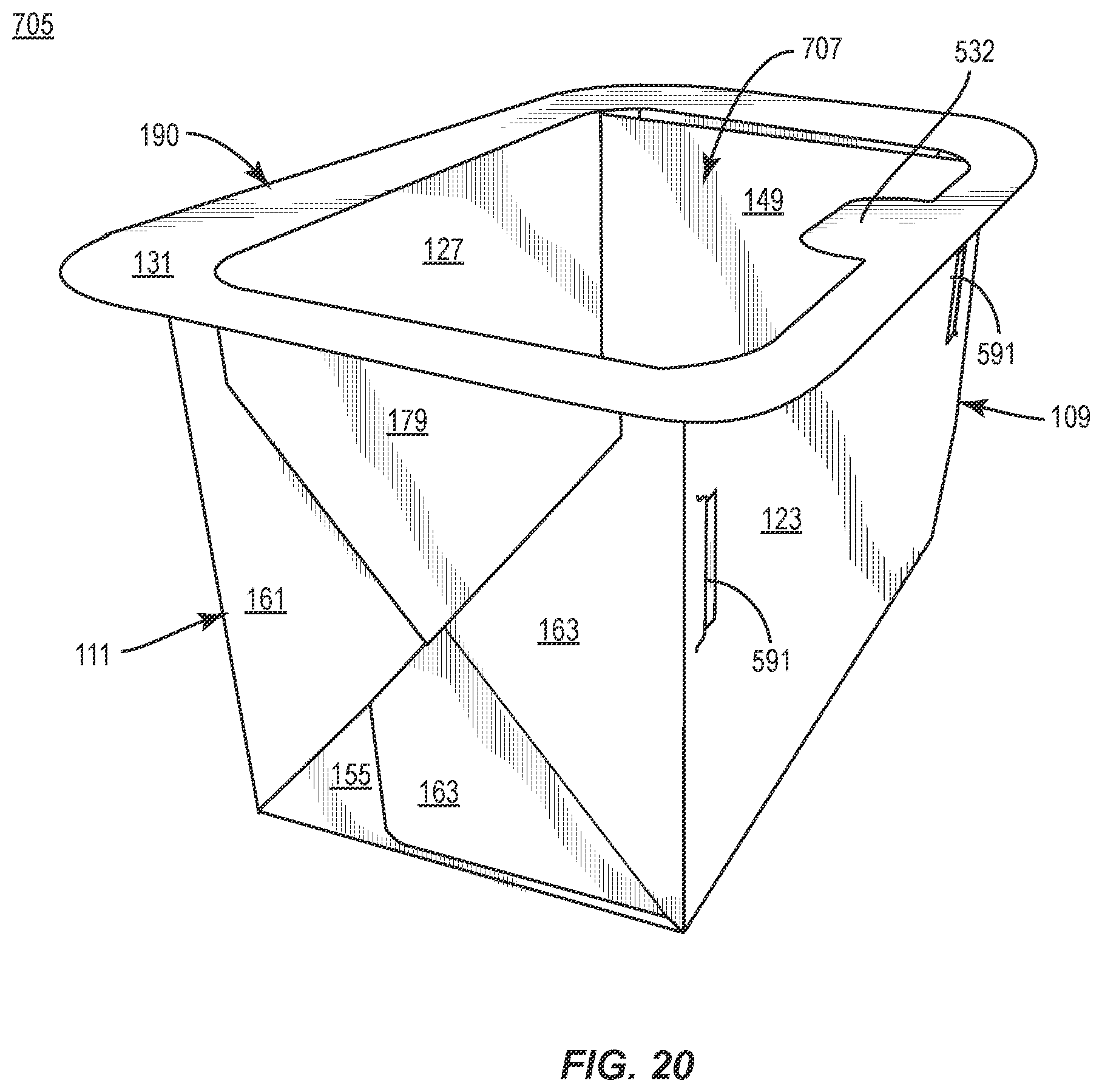 Patent US12378033 Figure 20 – Tray for food products