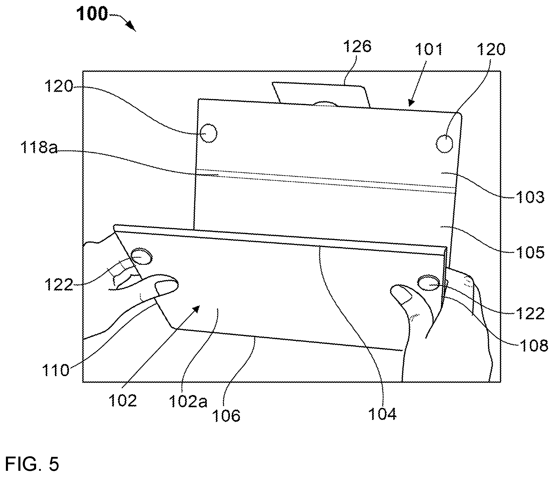 Patent US12378034 Figure 5 – Collapsible box