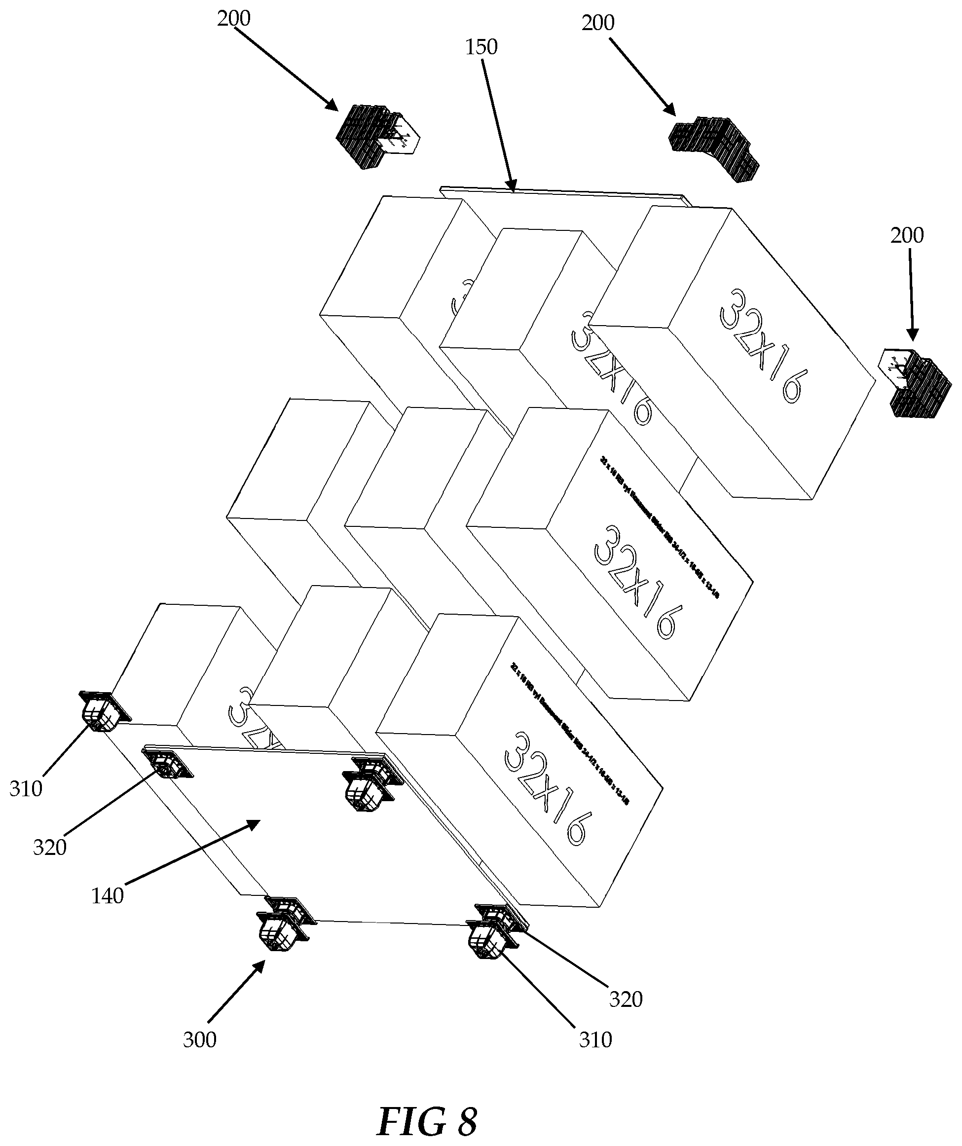 Patent US12378035 Figure 8 – Pallet system