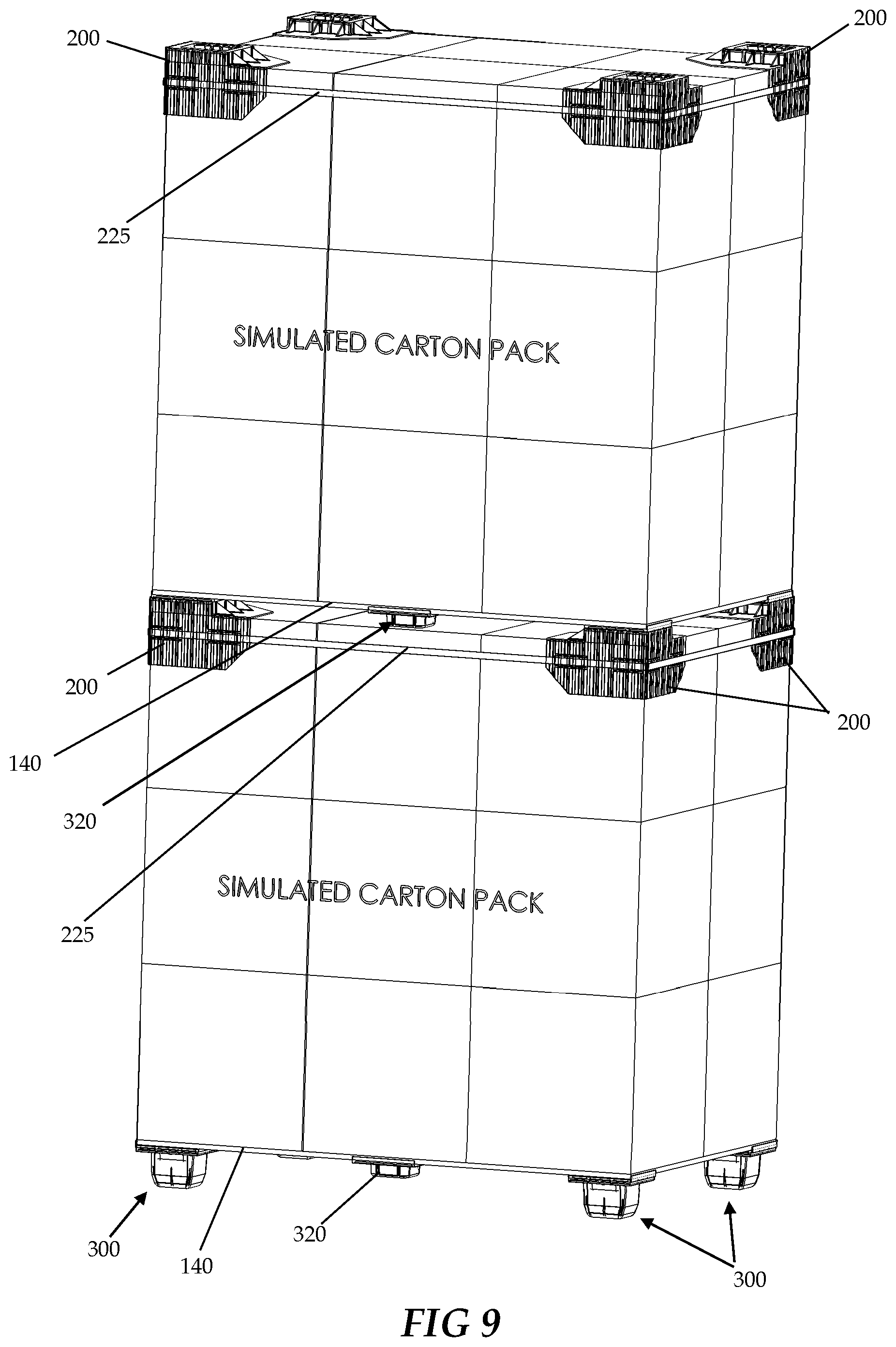 Patent US12378035 Figure 9 – Pallet system