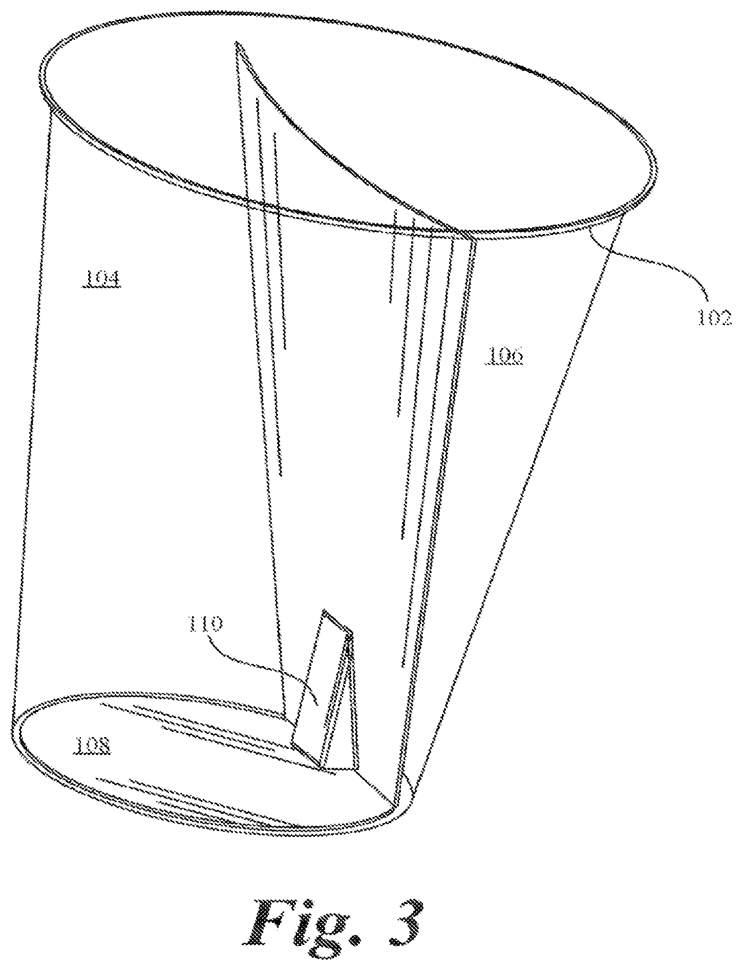 Patent US12378037 Figure 3 – Receptacle system with divider insert