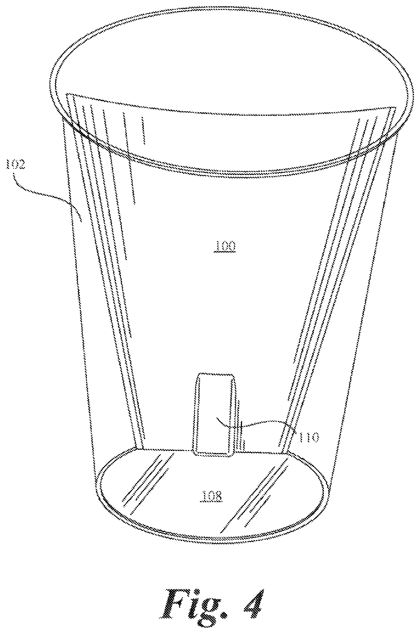 Patent US12378037 Figure 4 – Receptacle system with divider insert