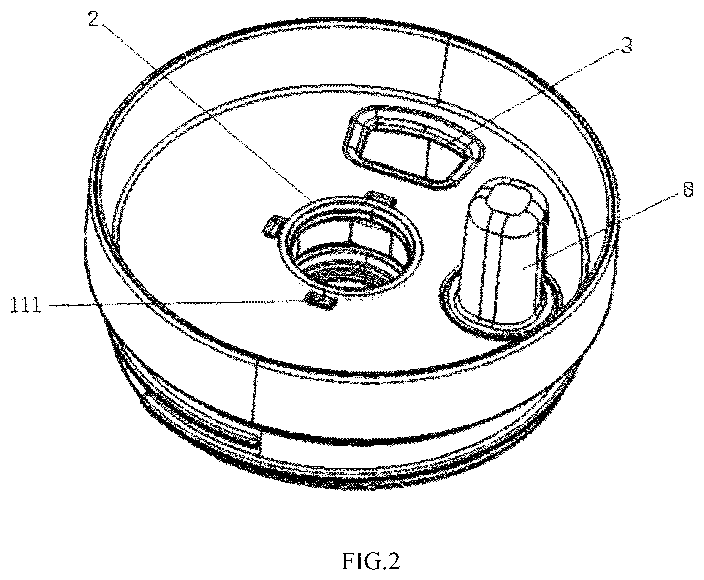 Patent US12378041 Figure 2 – Integrated leakproof cup cover for direct drinking and drinking with straw and cup having same