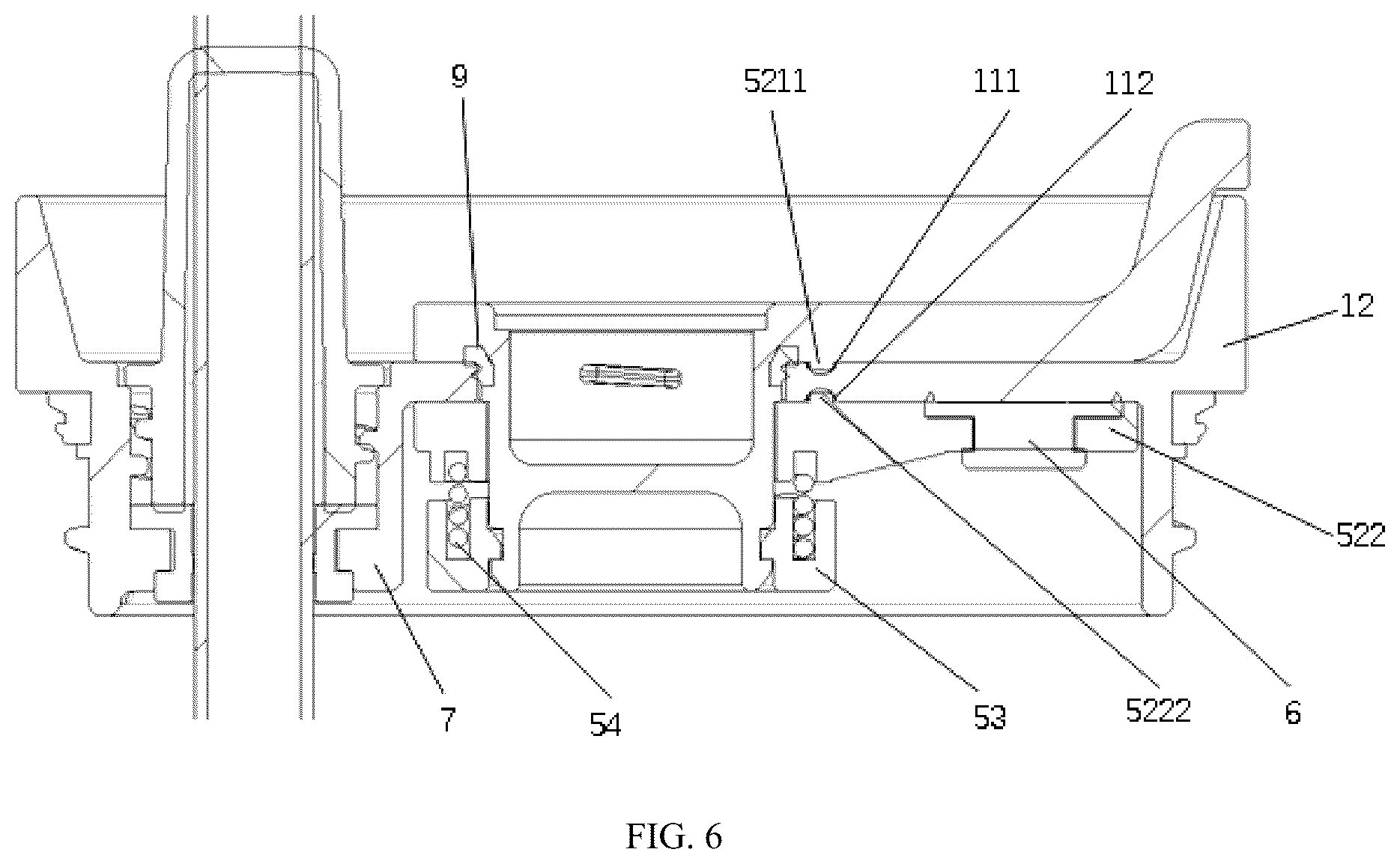 Patent US12378041 Figure 6 – Integrated leakproof cup cover for direct drinking and drinking with straw and cup having same