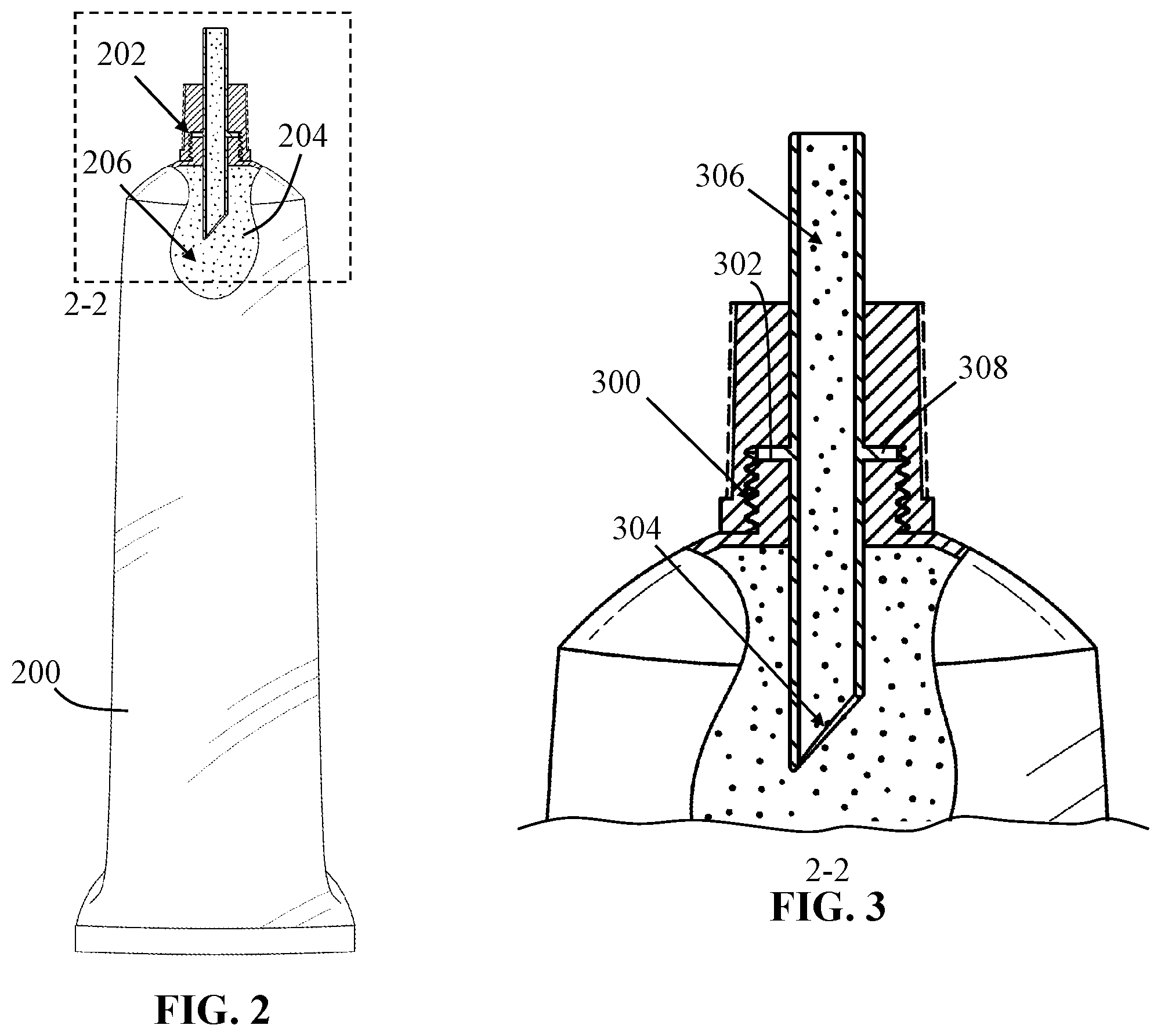 Patent US12378043 Figure 2 – Adhesive sealant discharge cap for handheld adhesive sealant tubes