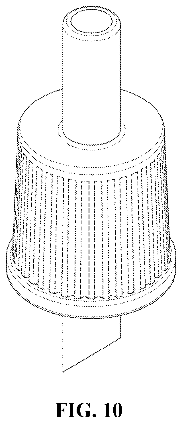Patent US12378043 Figure 6 – Adhesive sealant discharge cap for handheld adhesive sealant tubes