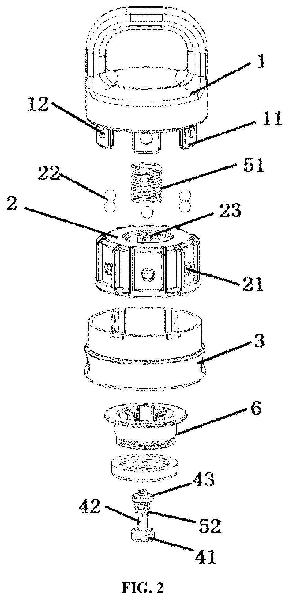 Patent US12378044 Figure 2 – Press-type cup lid