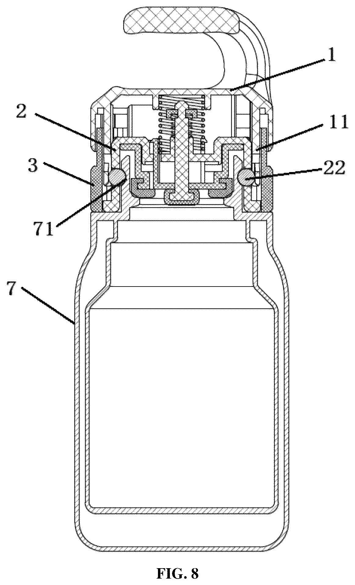 Patent US12378044 Figure 7 – Press-type cup lid